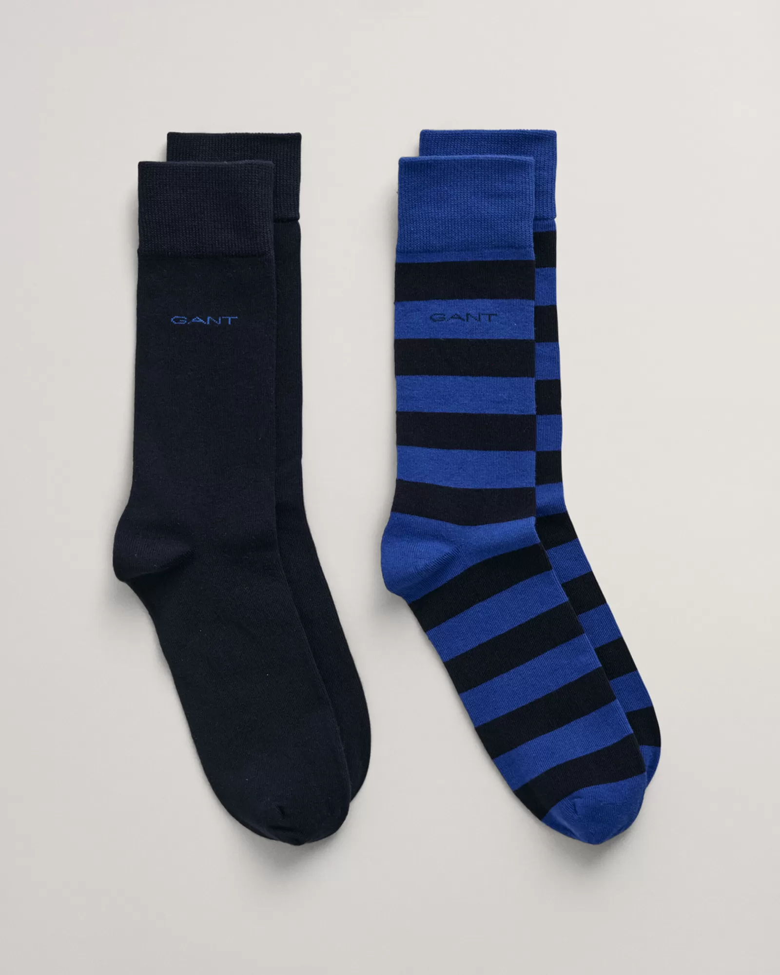 Men GANT Socks*2-Pack Barstripe & Solid Socks COLLEGE BLUE