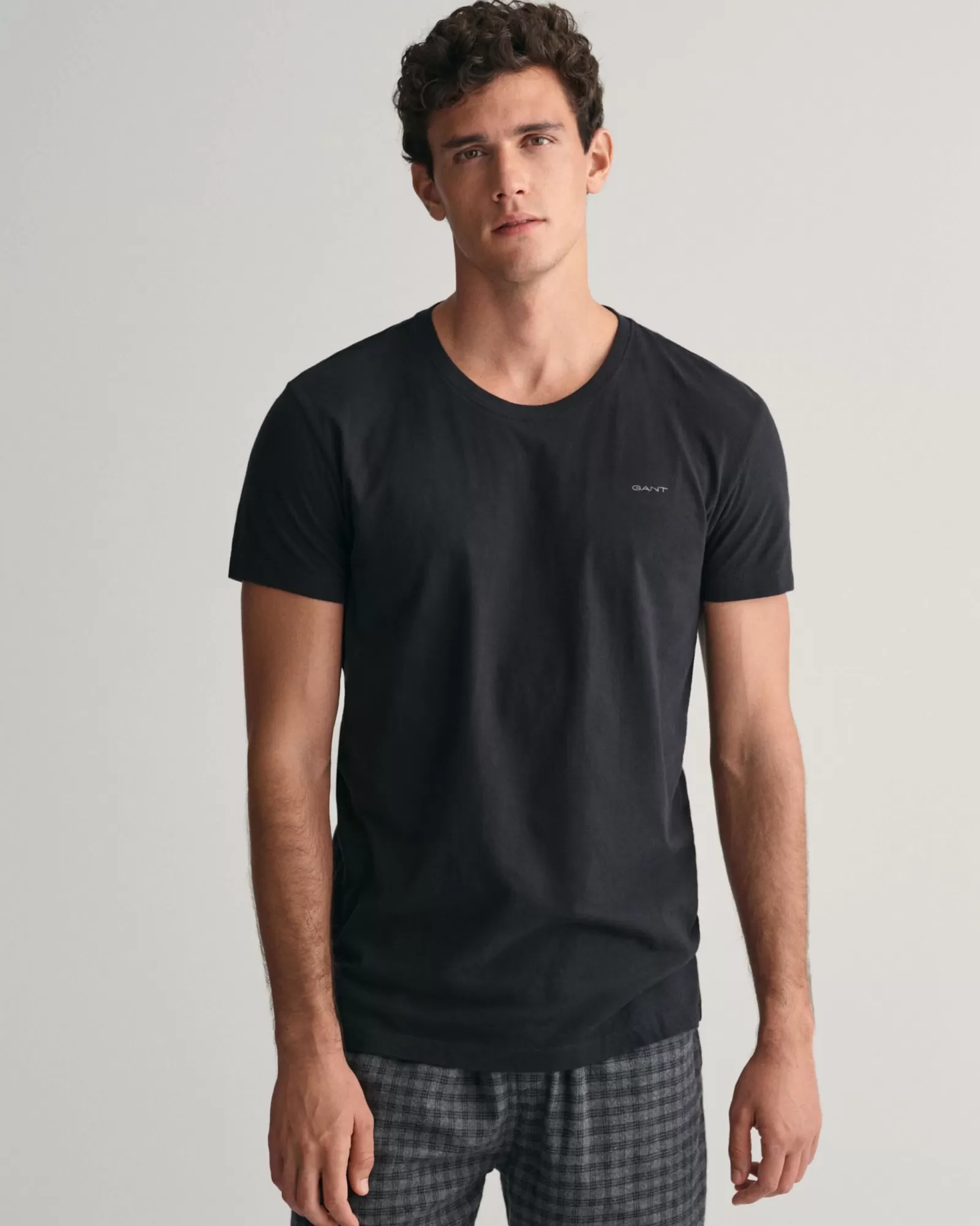 Men GANT Underwear*2-Pack Crew Neck T-Shirts BLACK