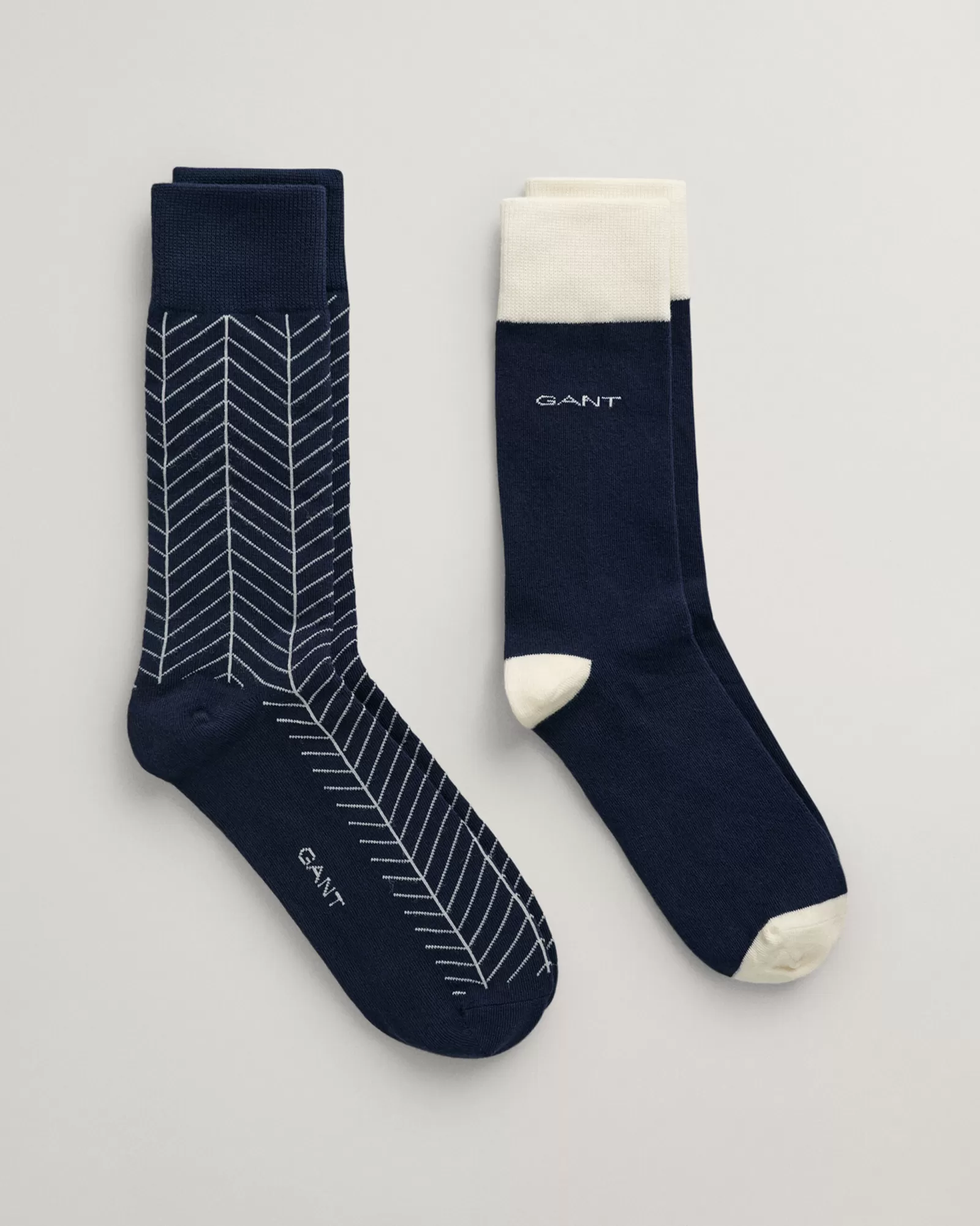 Men GANT Socks*2-Pack Herringbone Patterned Socks EVENING BLUE