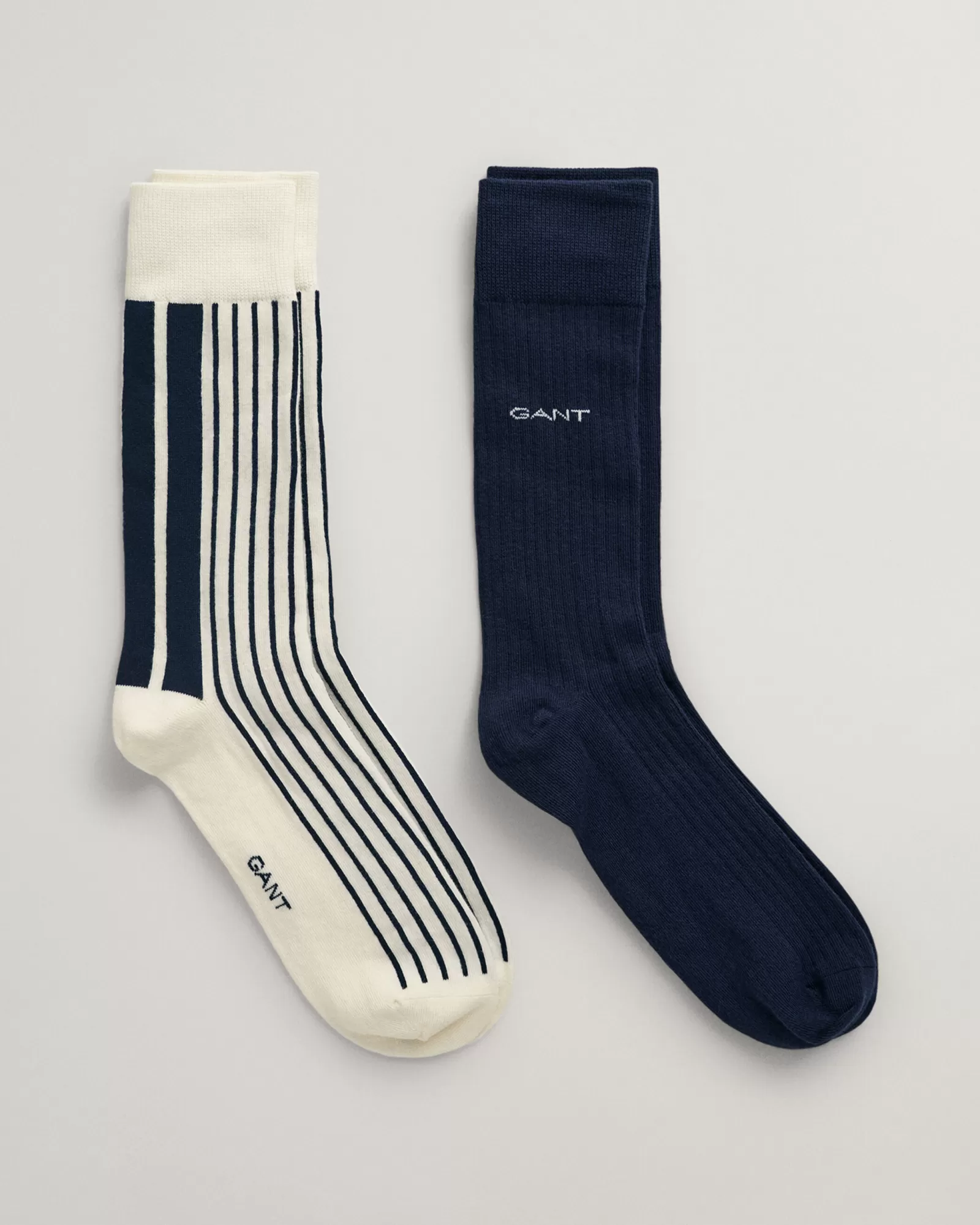 Men GANT Socks*2-Pack Striped Ribbed Socks EVENING BLUE