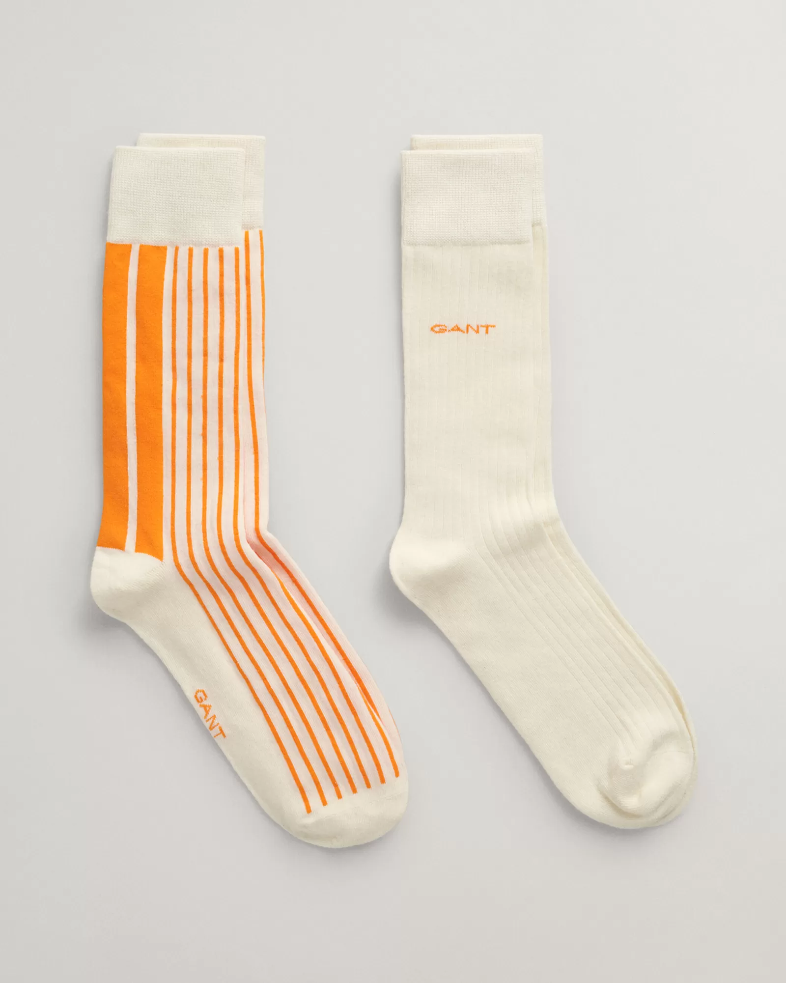 Men GANT Socks*2-Pack Striped Ribbed Socks PUMPKIN ORANGE