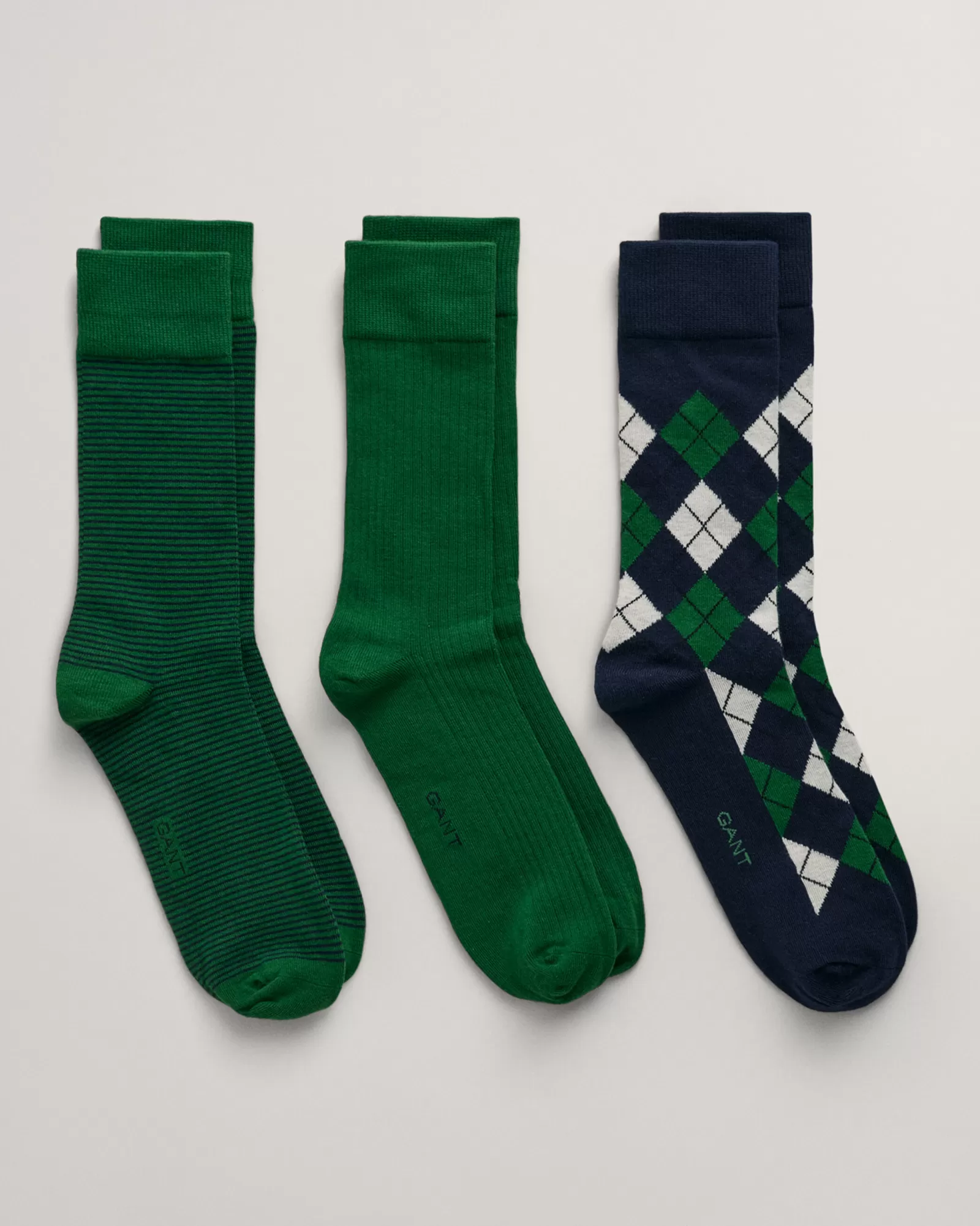 Men GANT Socks*3-Pack Argyle Socks EVENING BLUE