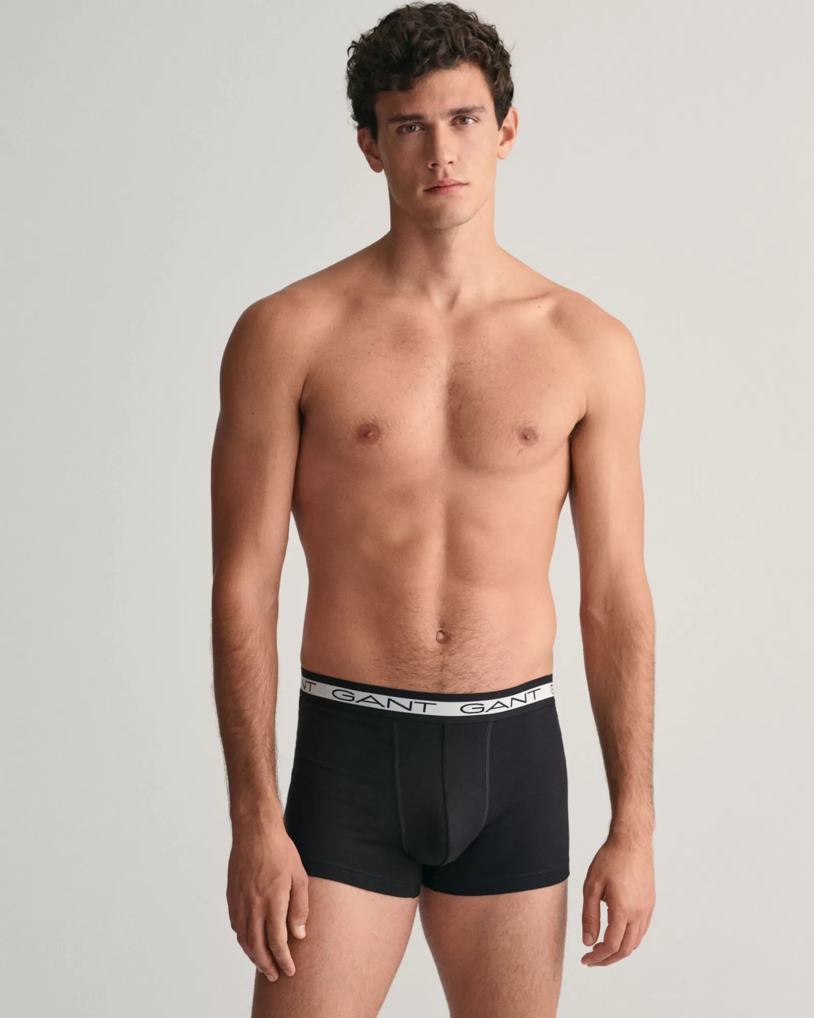 Men GANT Underwear*3-Pack Basic Trunks BLACK