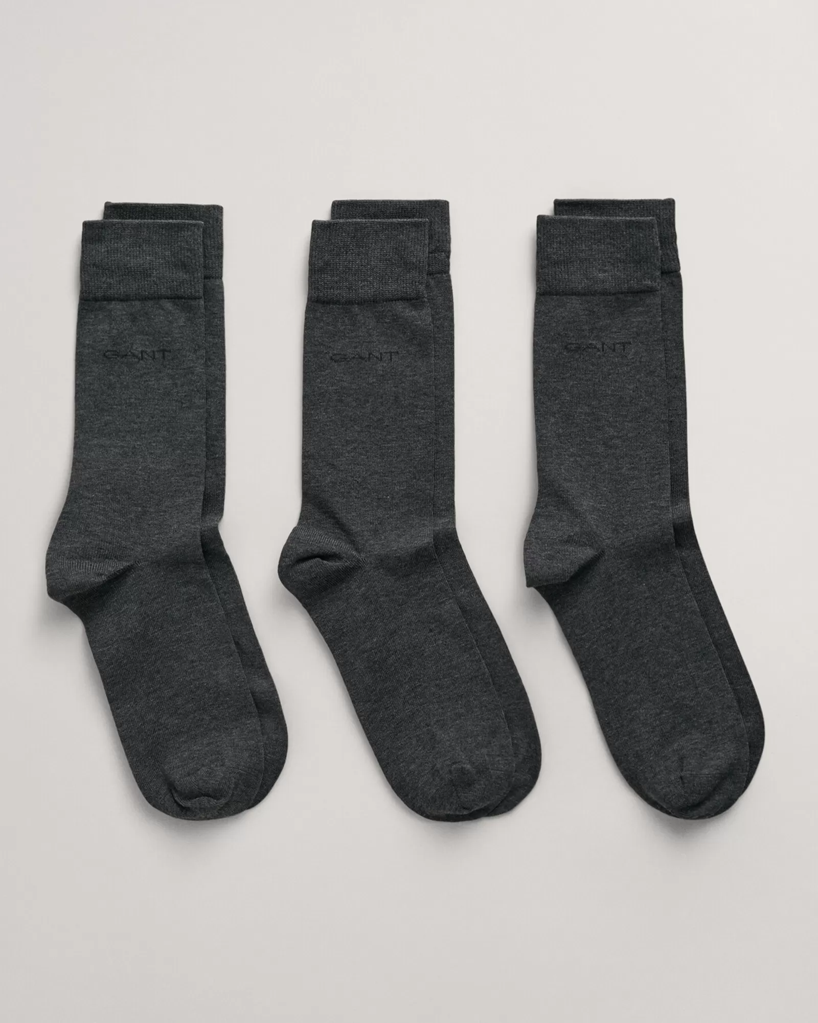 Men GANT Socks*3-Pack Mercerized Cotton Socks CHARCOAL MELANGE