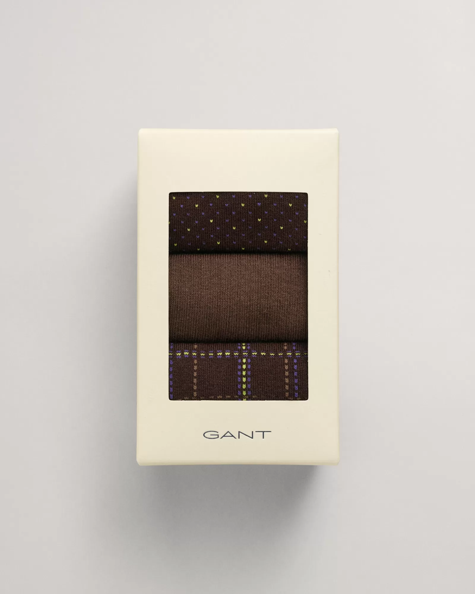 Men GANT Socks*3-Pack Socks Gift Box RICH BROWN