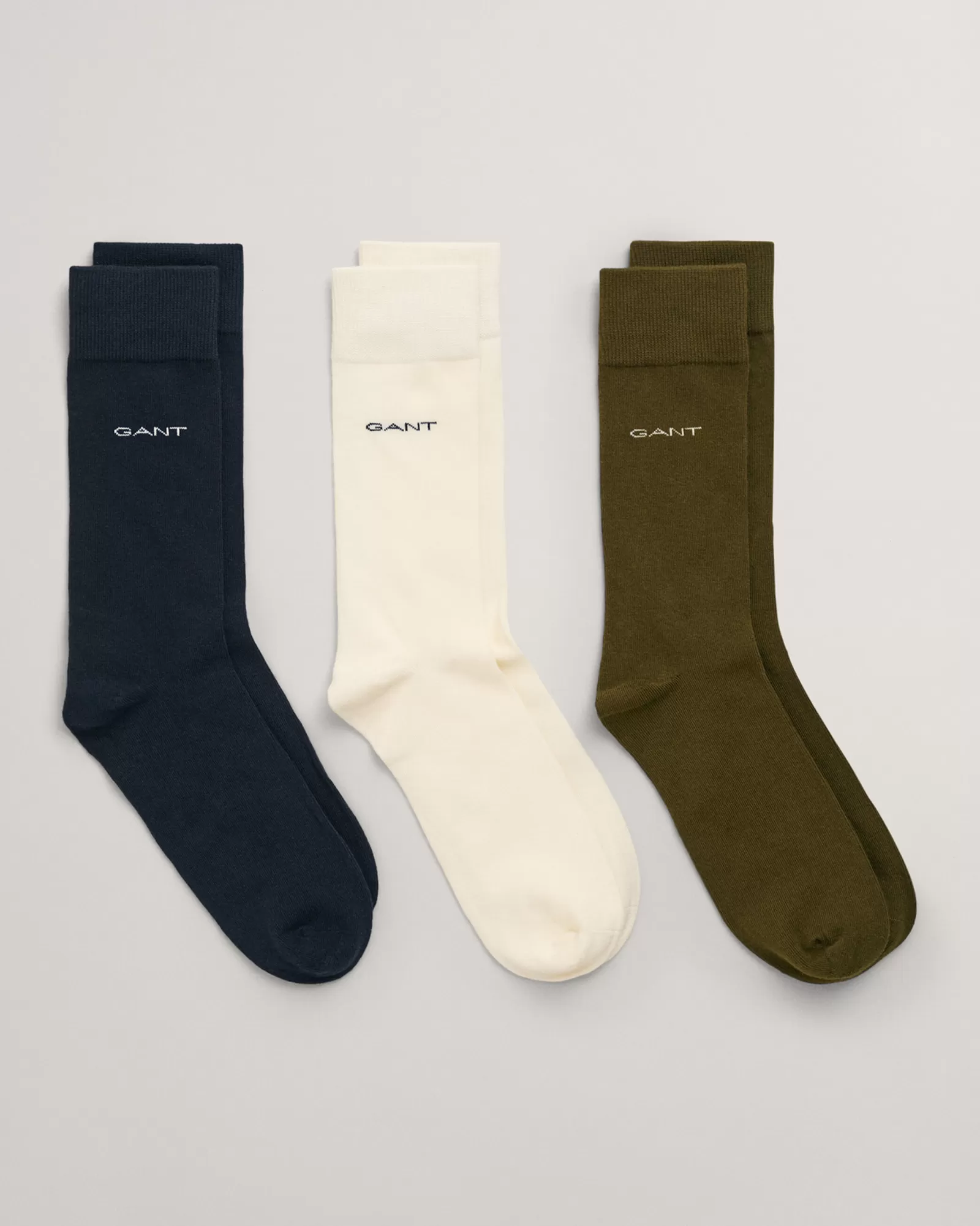 Men GANT Socks*3-Pack Soft Cotton Socks DARK CACTUS