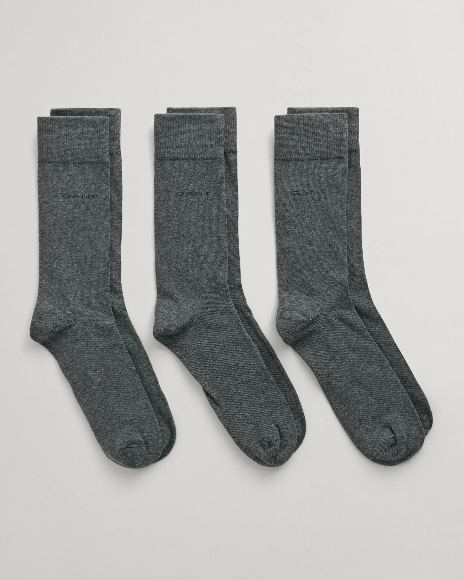 Men GANT Socks*3-Pack Soft Cotton Socks CHARCOAL MELANGE