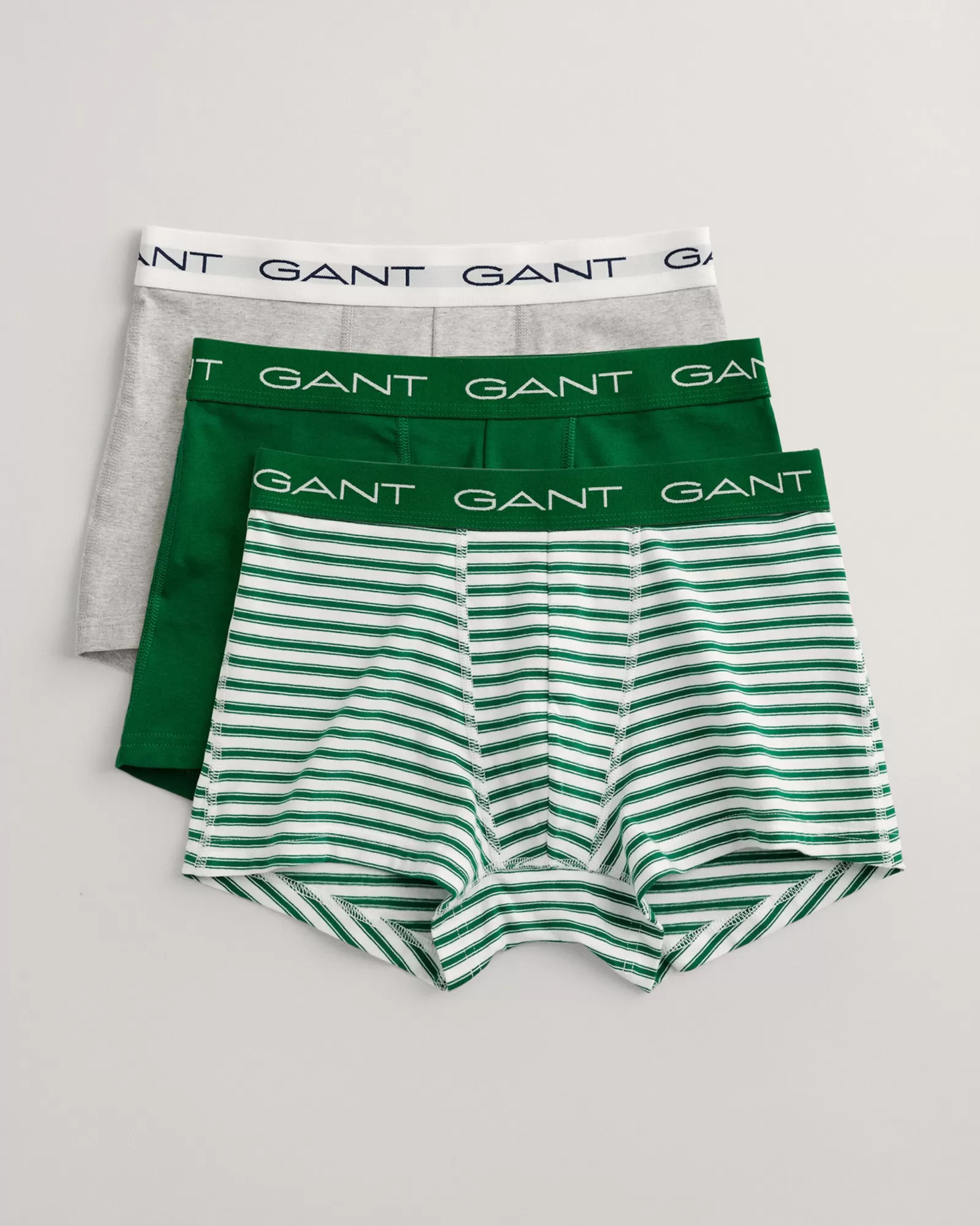 Men GANT Underwear*3-Pack Striped Trunks LAVISH GREEN