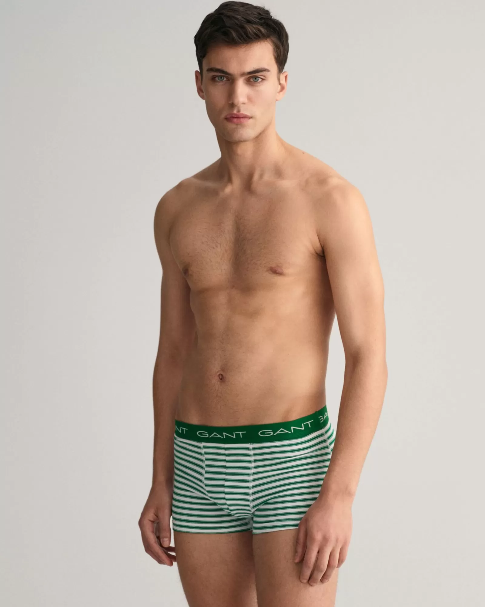 Men GANT Underwear*3-Pack Striped Trunks LAVISH GREEN