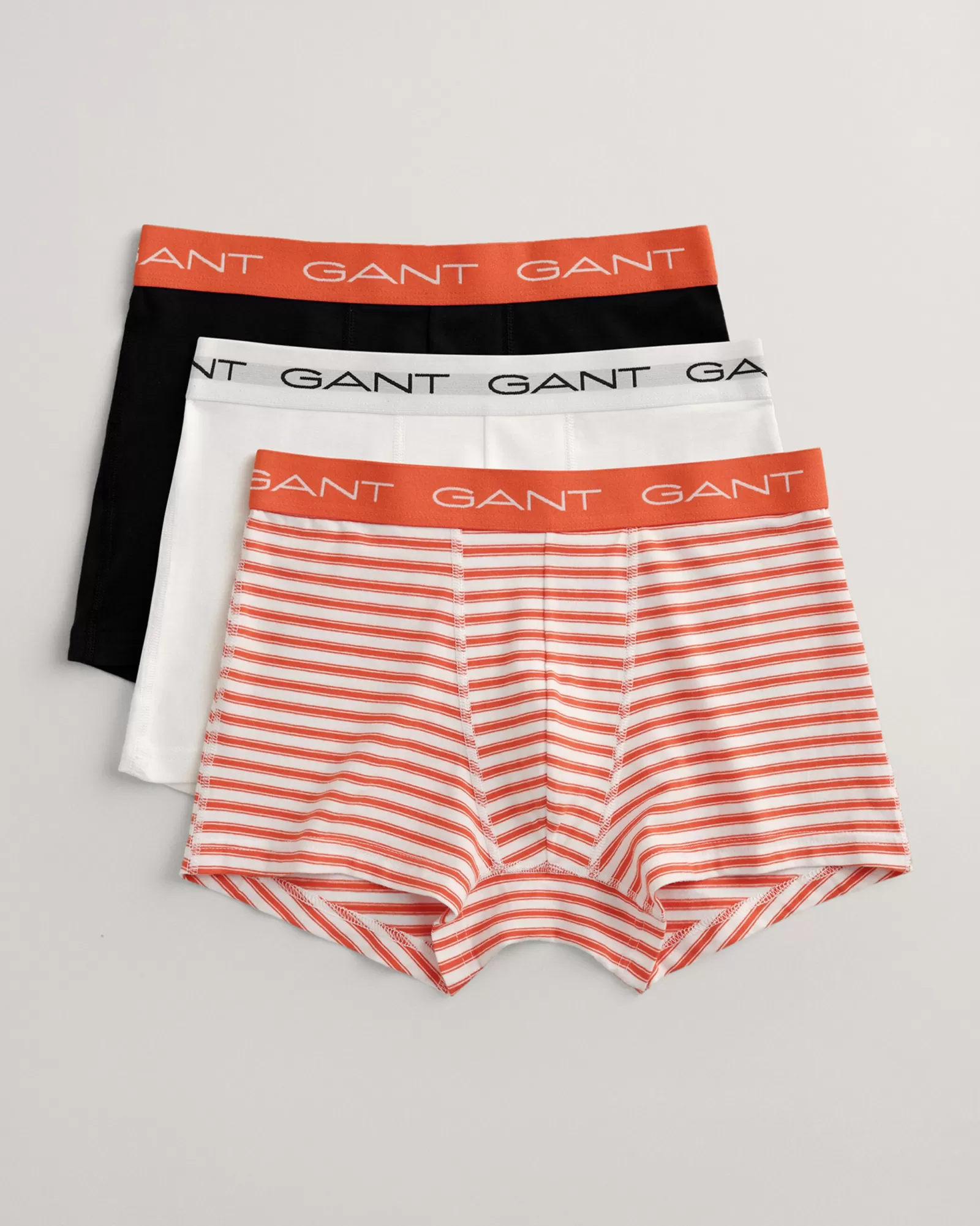 Men GANT Underwear*3-Pack Striped Trunks GRAPEFRUIT ORANGE