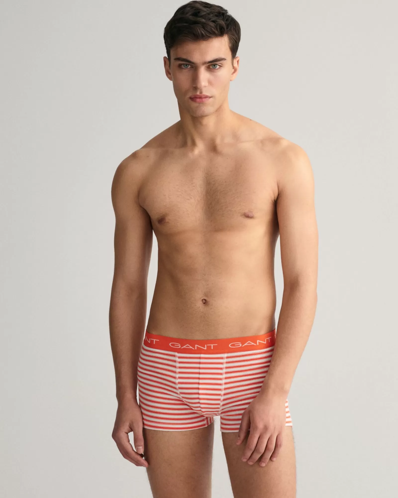 Men GANT Underwear*3-Pack Striped Trunks GRAPEFRUIT ORANGE