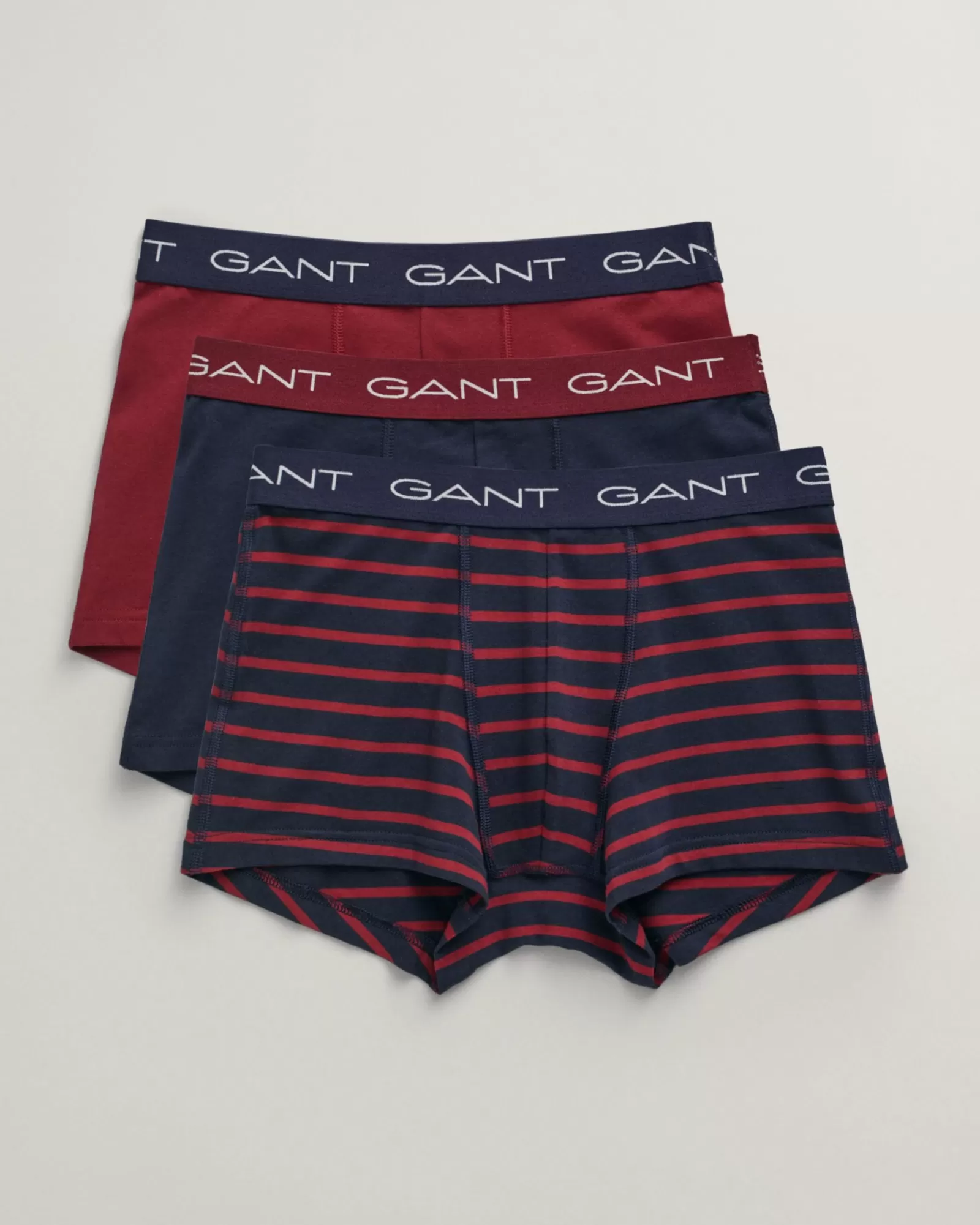 Men GANT Underwear*3-Pack Striped Trunks EVENING BLUE