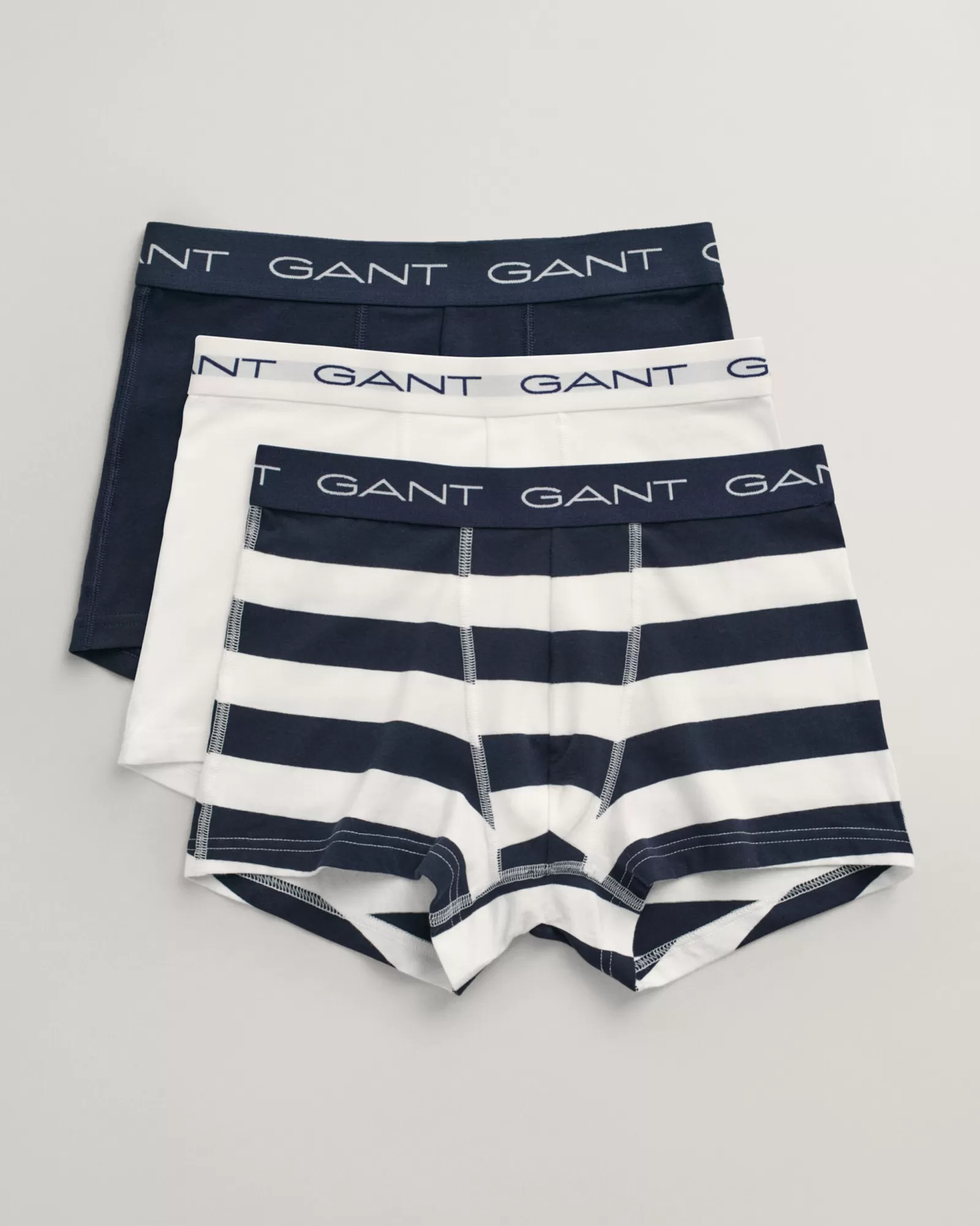 Men GANT Underwear*3-Pack Striped Trunks Gift Box EVENING BLUE