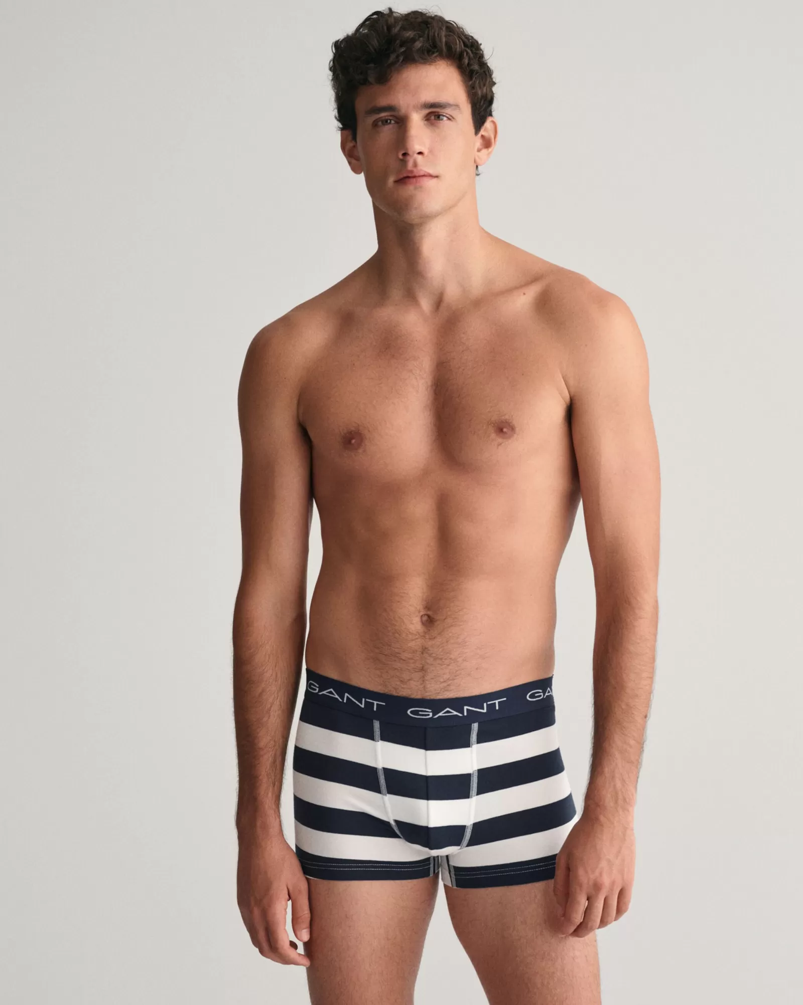 Men GANT Underwear*3-Pack Striped Trunks Gift Box EVENING BLUE