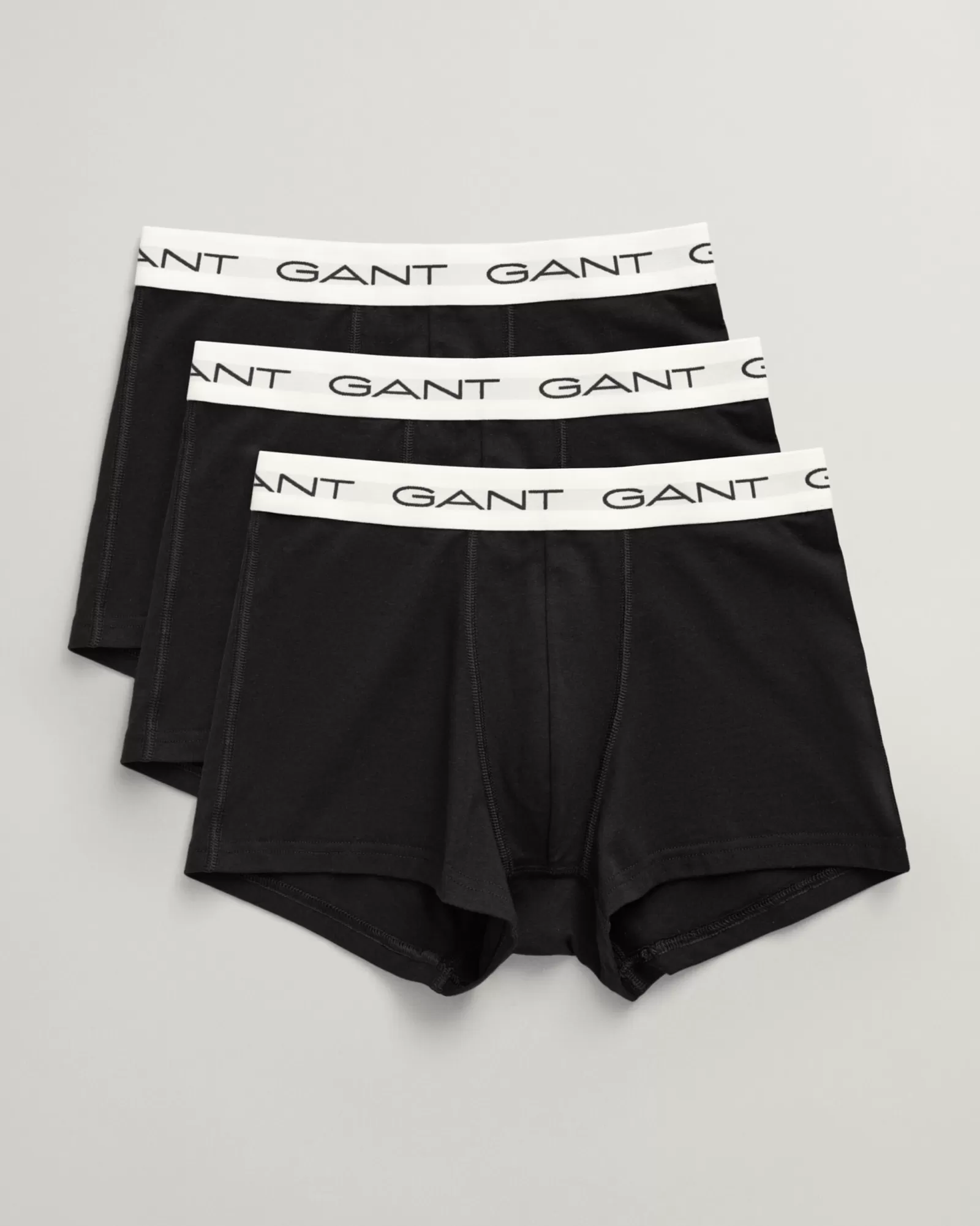 Men GANT Underwear*3-Pack Trunks BLACK / WHITE