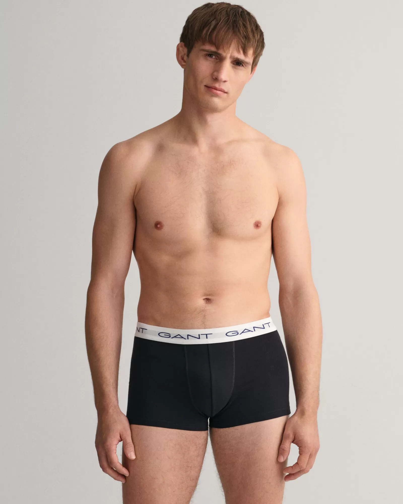 Men GANT Underwear*3-Pack Trunks BLACK / WHITE