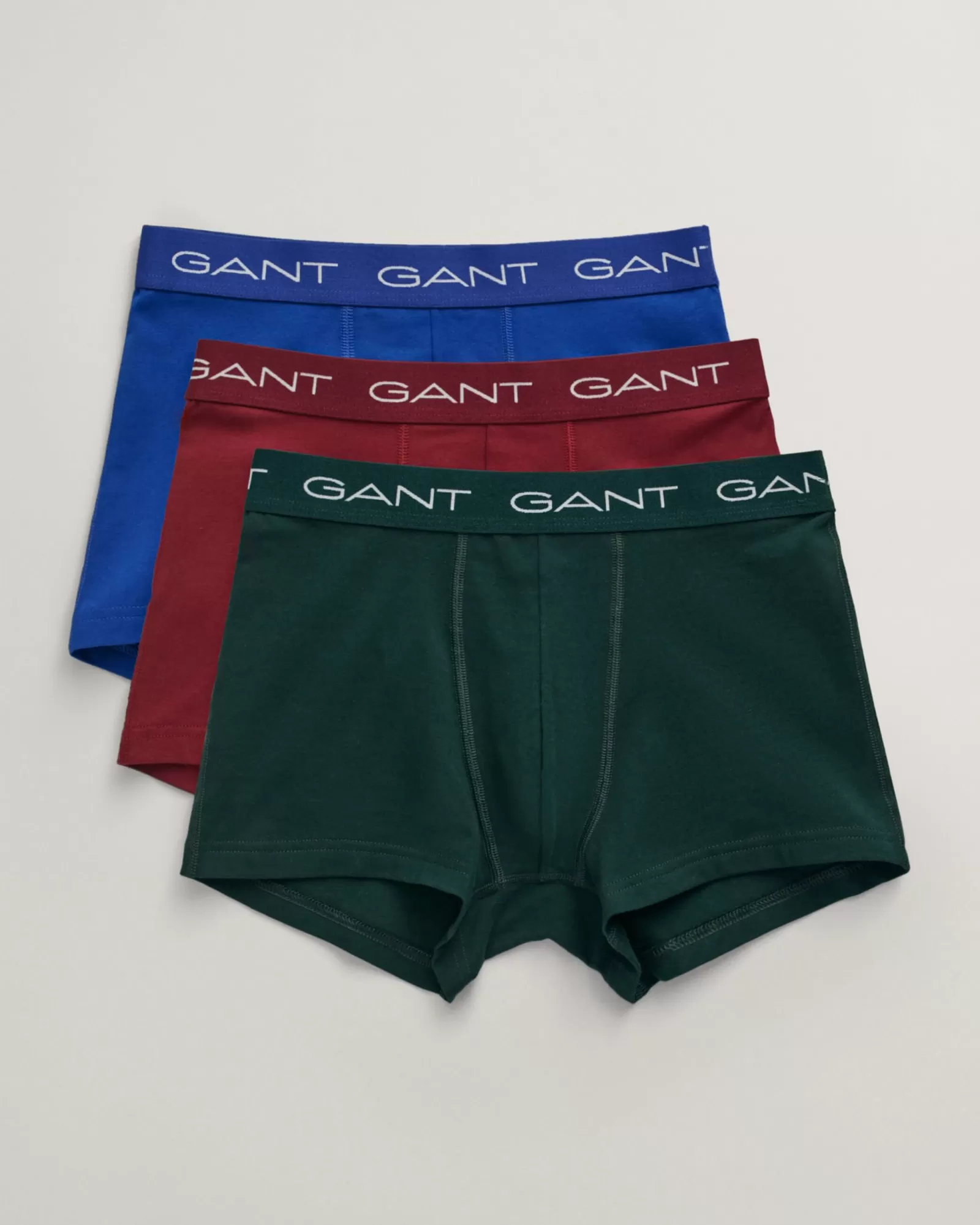 Men GANT Underwear*3-Pack Trunks TARTAN GREEN