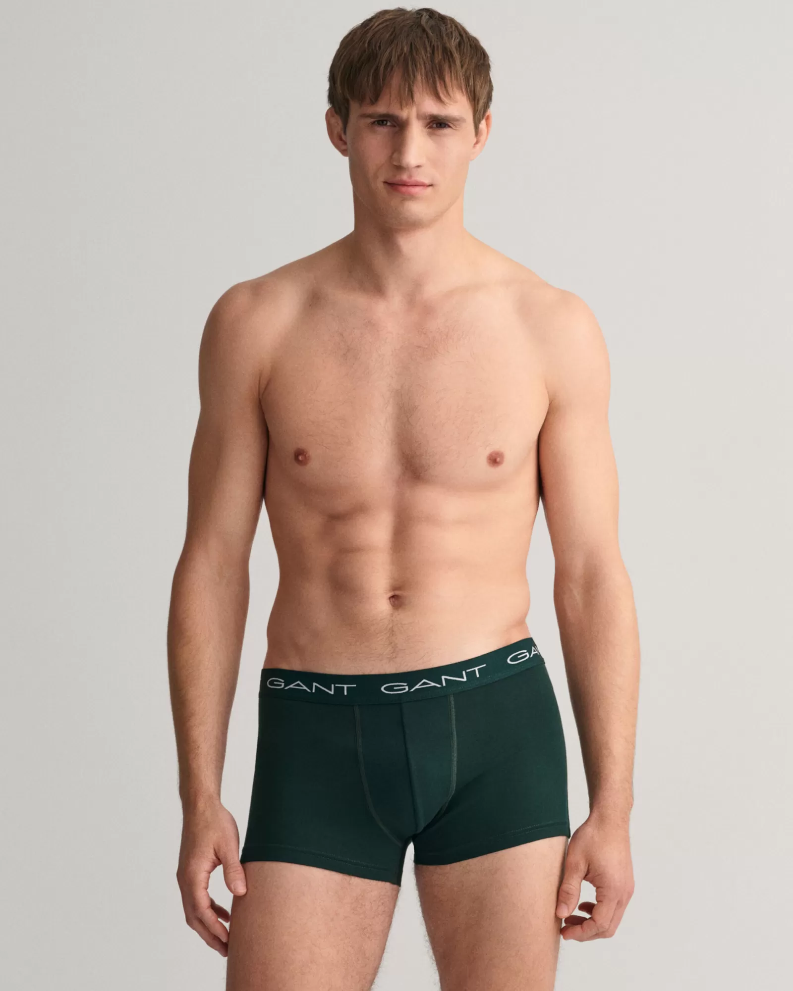 Men GANT Underwear*3-Pack Trunks TARTAN GREEN