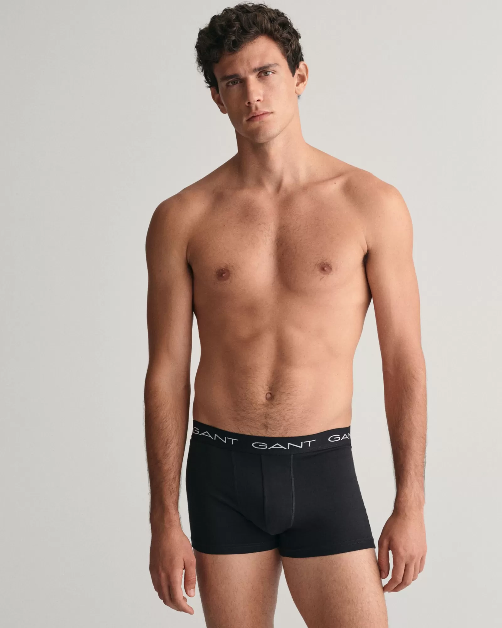 Men GANT Underwear*3-Pack Trunks BLACK