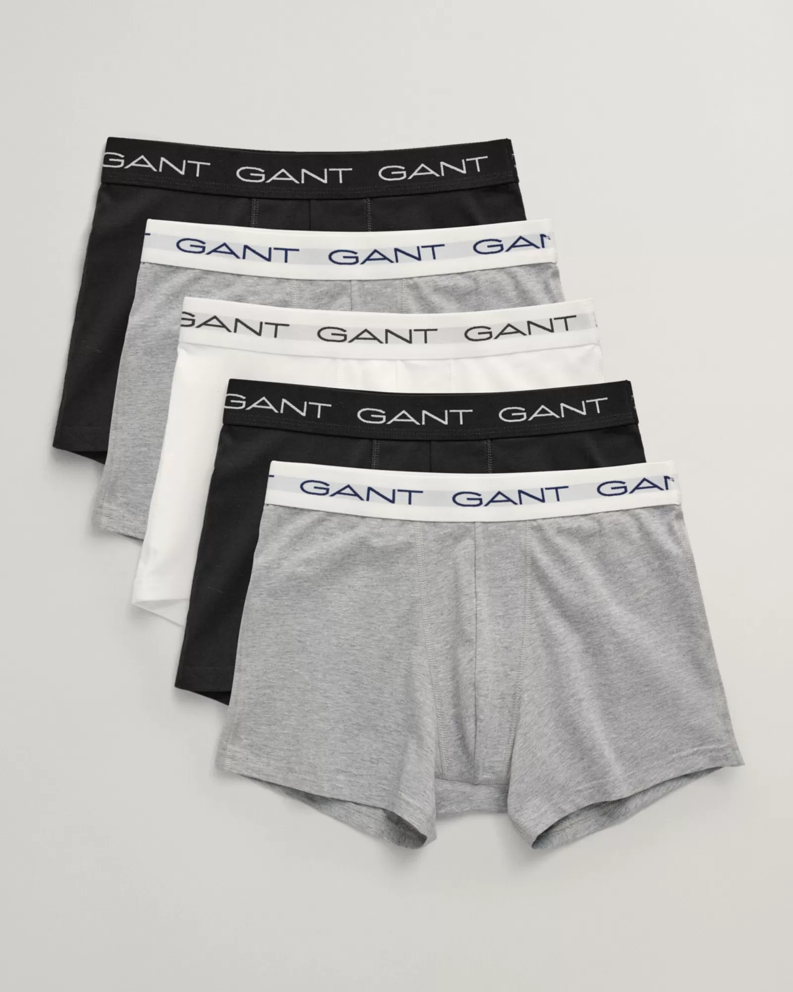 Men GANT Underwear*5-Pack Trunks LIGHT GREY MELANGE