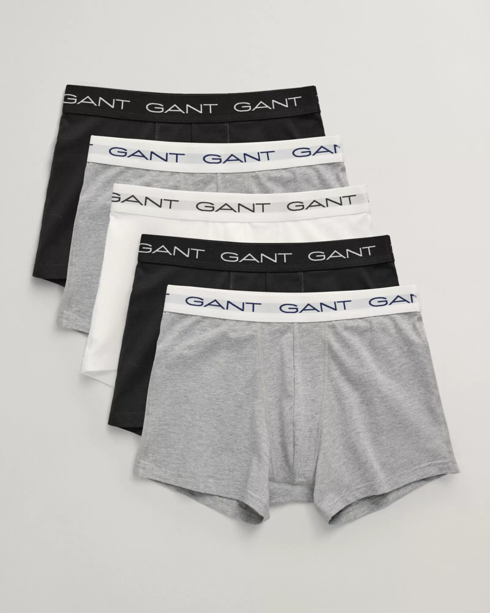 Men GANT Underwear*5-Pack Trunks LIGHT GREY MELANGE