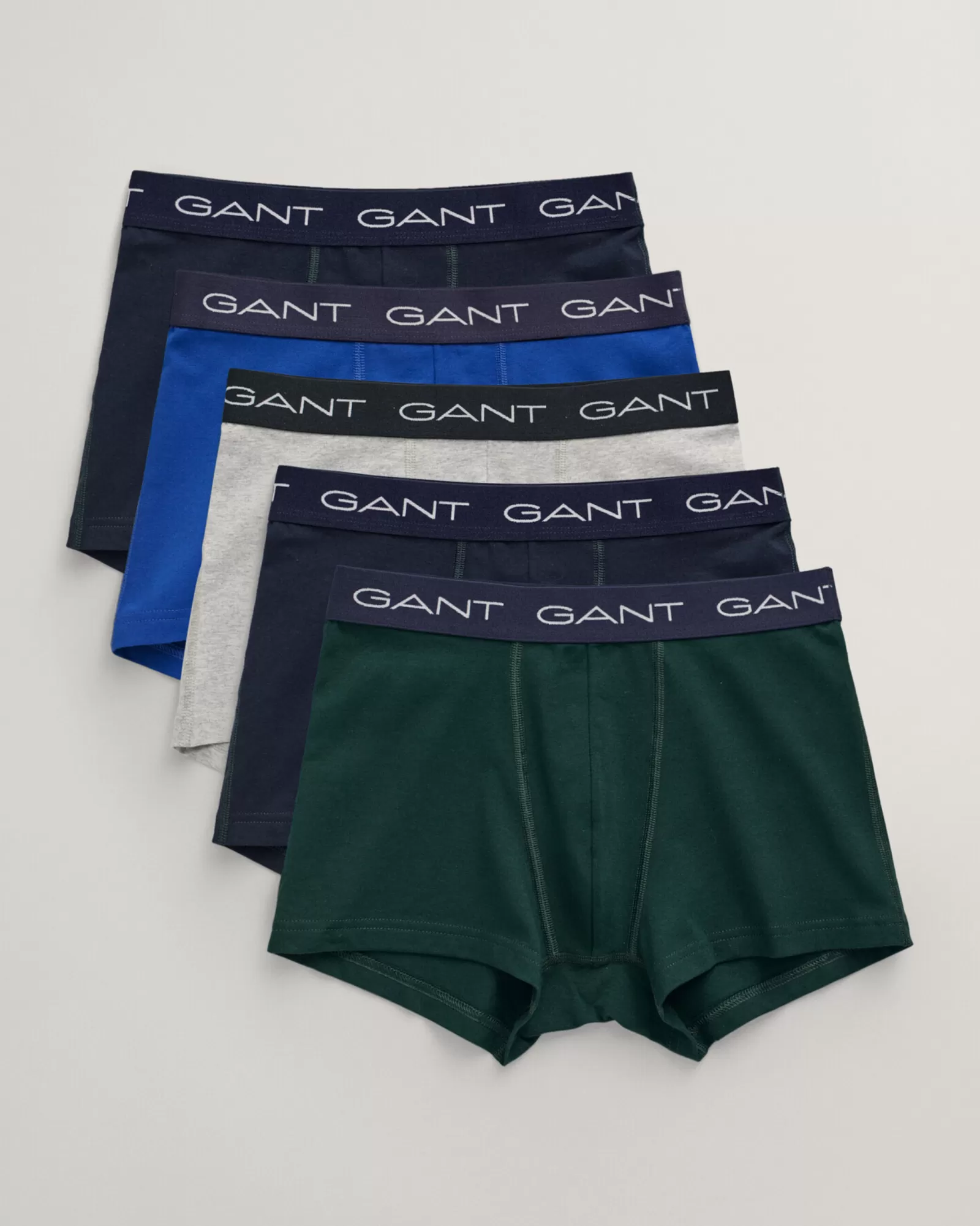 Men GANT Underwear*5-Pack Trunks TARTAN GREEN