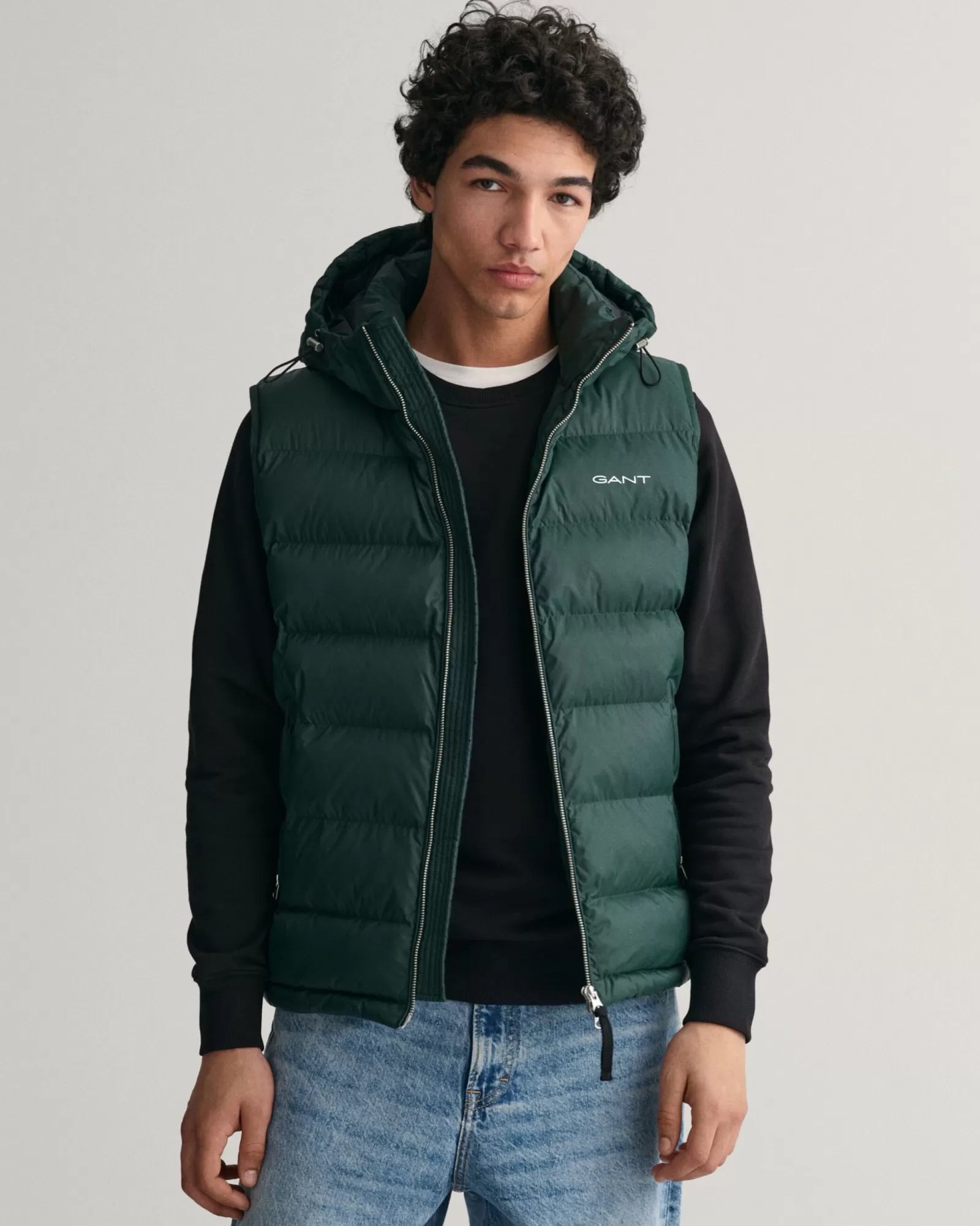 Men GANT Jackets & Coats*Active Cloud Vest TARTAN GREEN