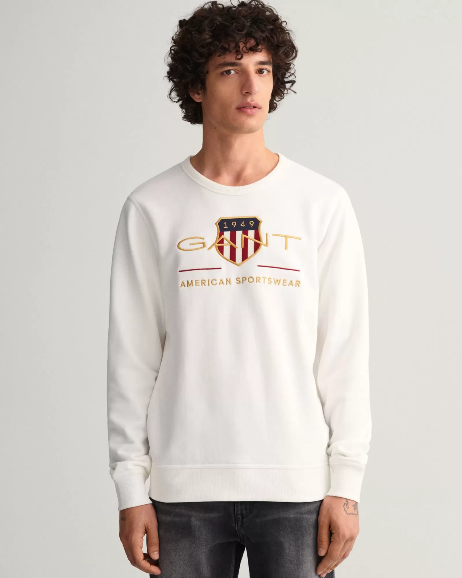 Men GANT Sweatshirts & Hoodies*Archive Shield Crew Neck Sweatshirt EGGSHELL