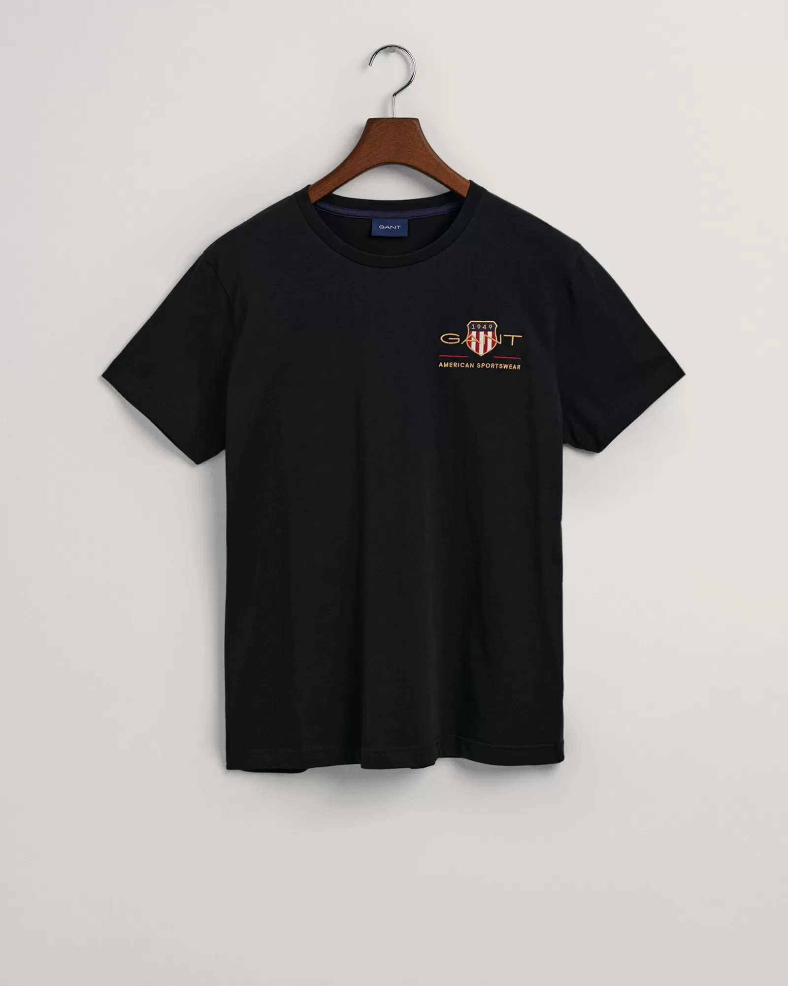 Men GANT T-Shirts*Archive Shield Embroidered T-Shirt BLACK