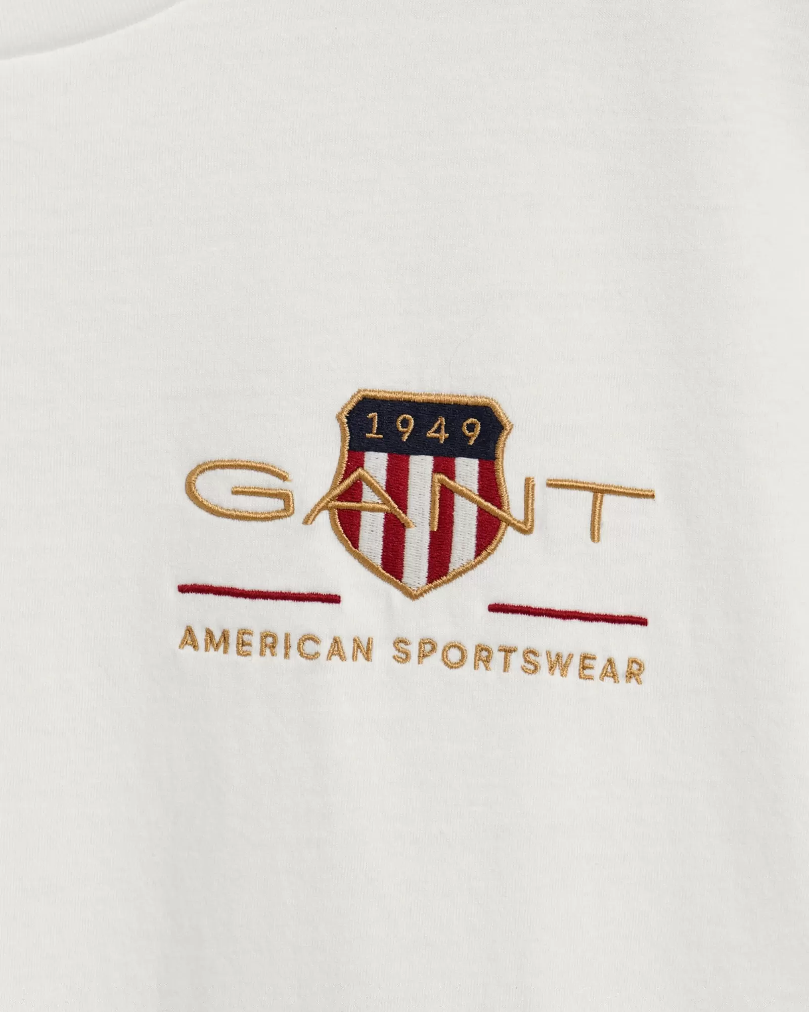 Men GANT T-Shirts*Archive Shield Embroidered T-Shirt WHITE