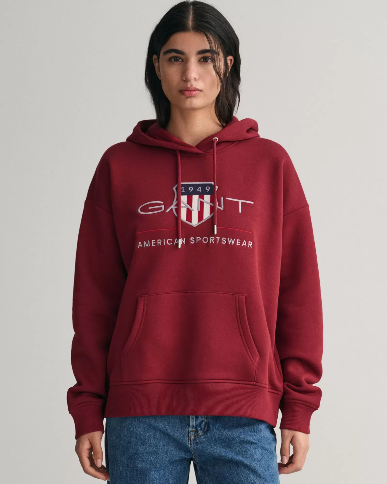 Women GANT Sweatshirts & Hoodies*Archive Shield Hoodie PLUMPED RED