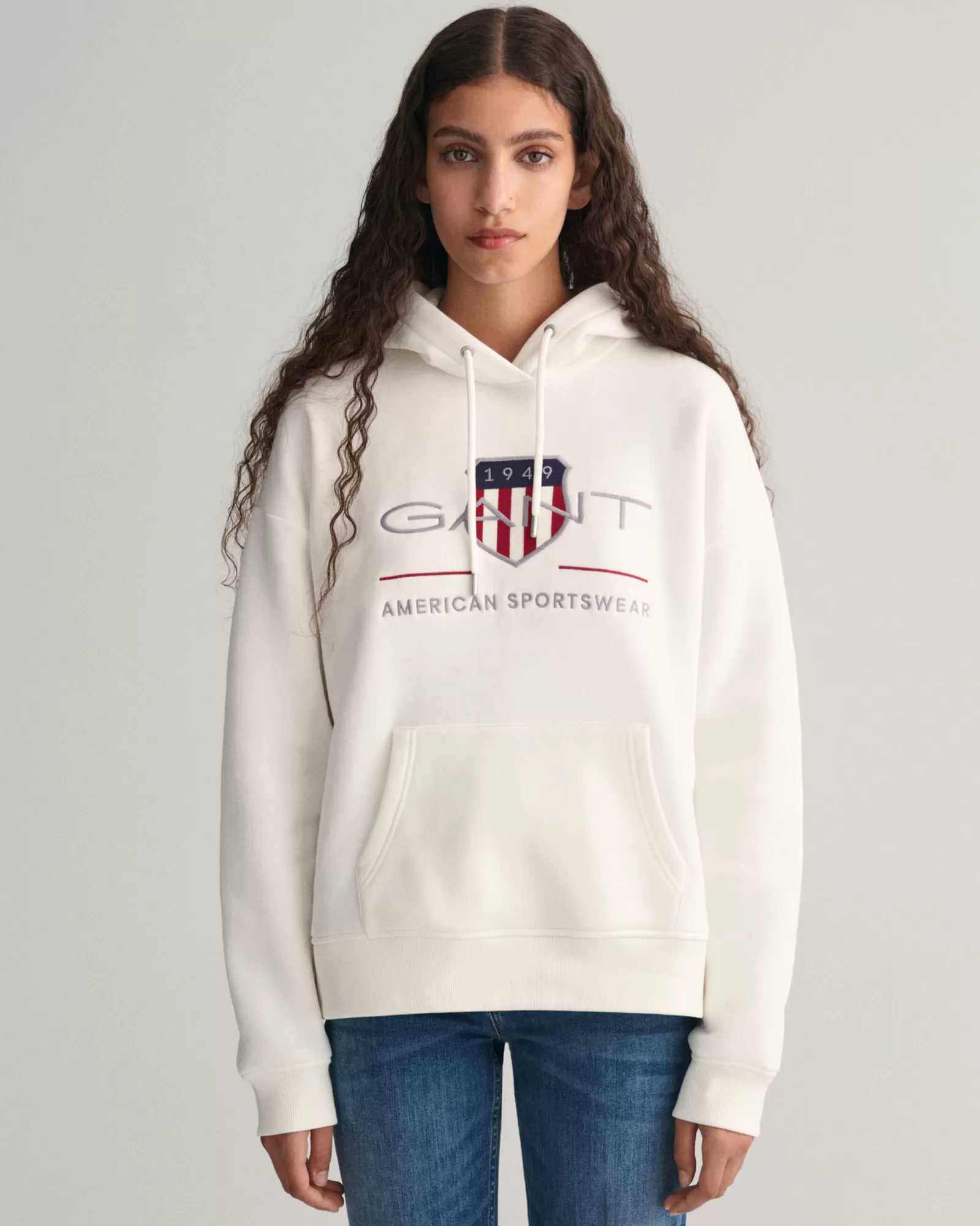 Women GANT Sweatshirts & Hoodies*Archive Shield Hoodie EGGSHELL