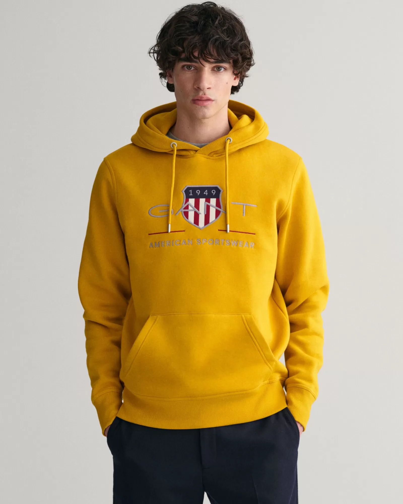 Men GANT Sweatshirts & Hoodies*Archive Shield Hoodie DARK MUSTARD YELLOW