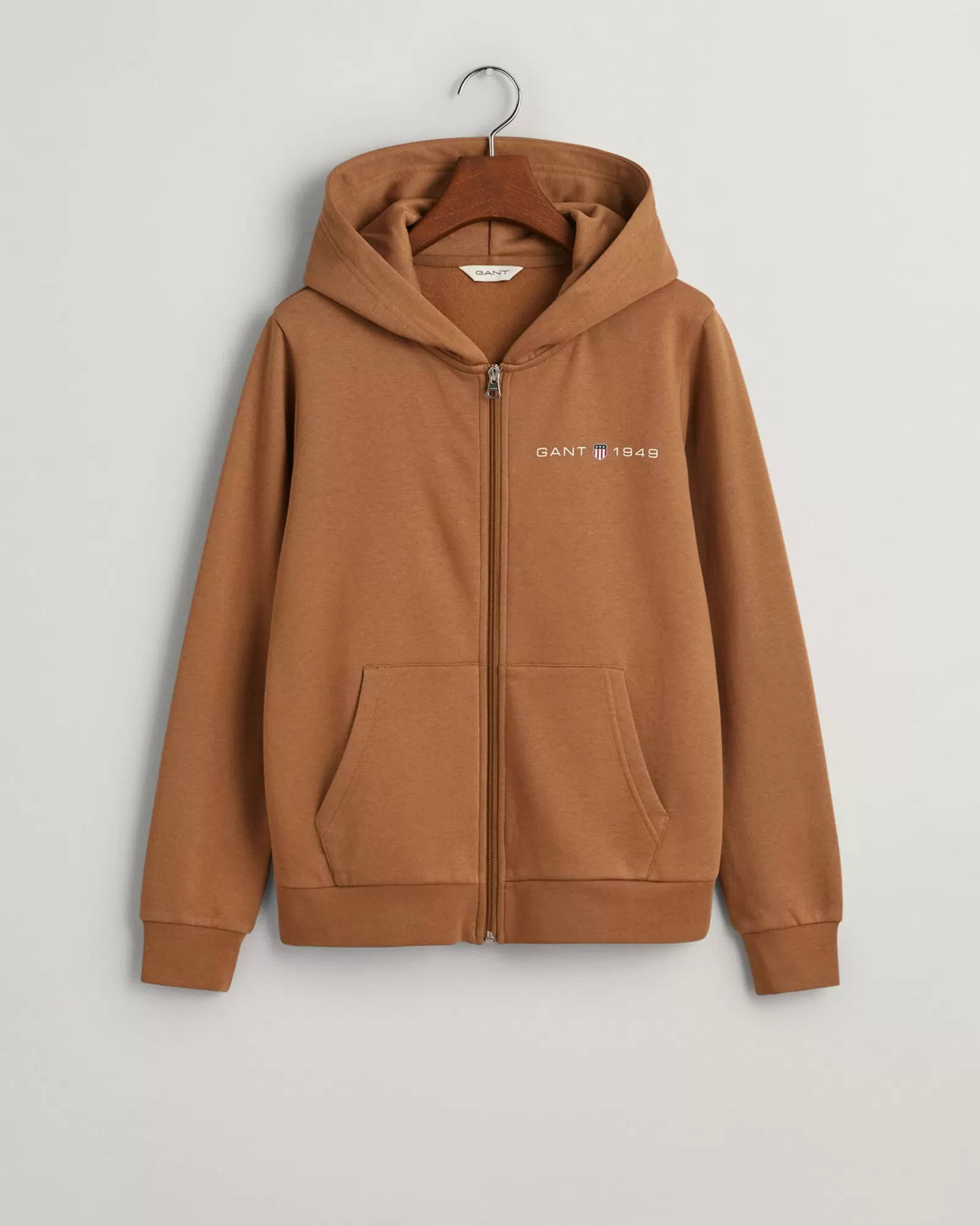 Women GANT Sweatshirts & Hoodies*Archive Shield Print Zip Hoodie ROASTED WALNUT