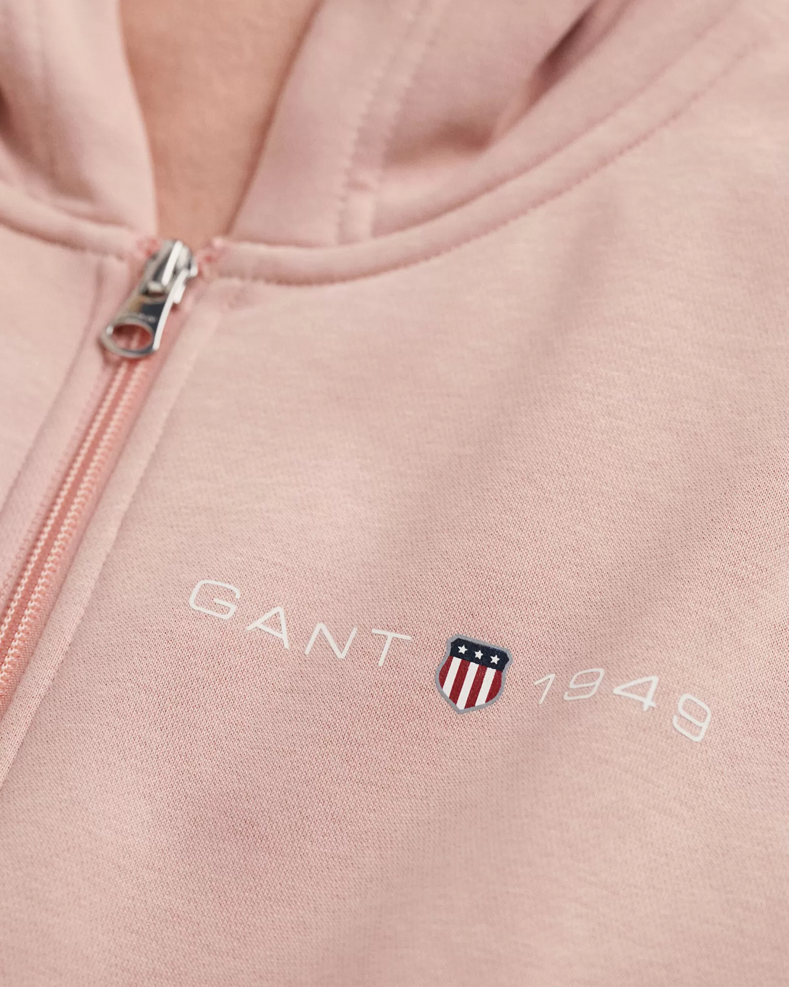 Women GANT Sweatshirts & Hoodies*Archive Shield Print Zip Hoodie DUSTY ROSE