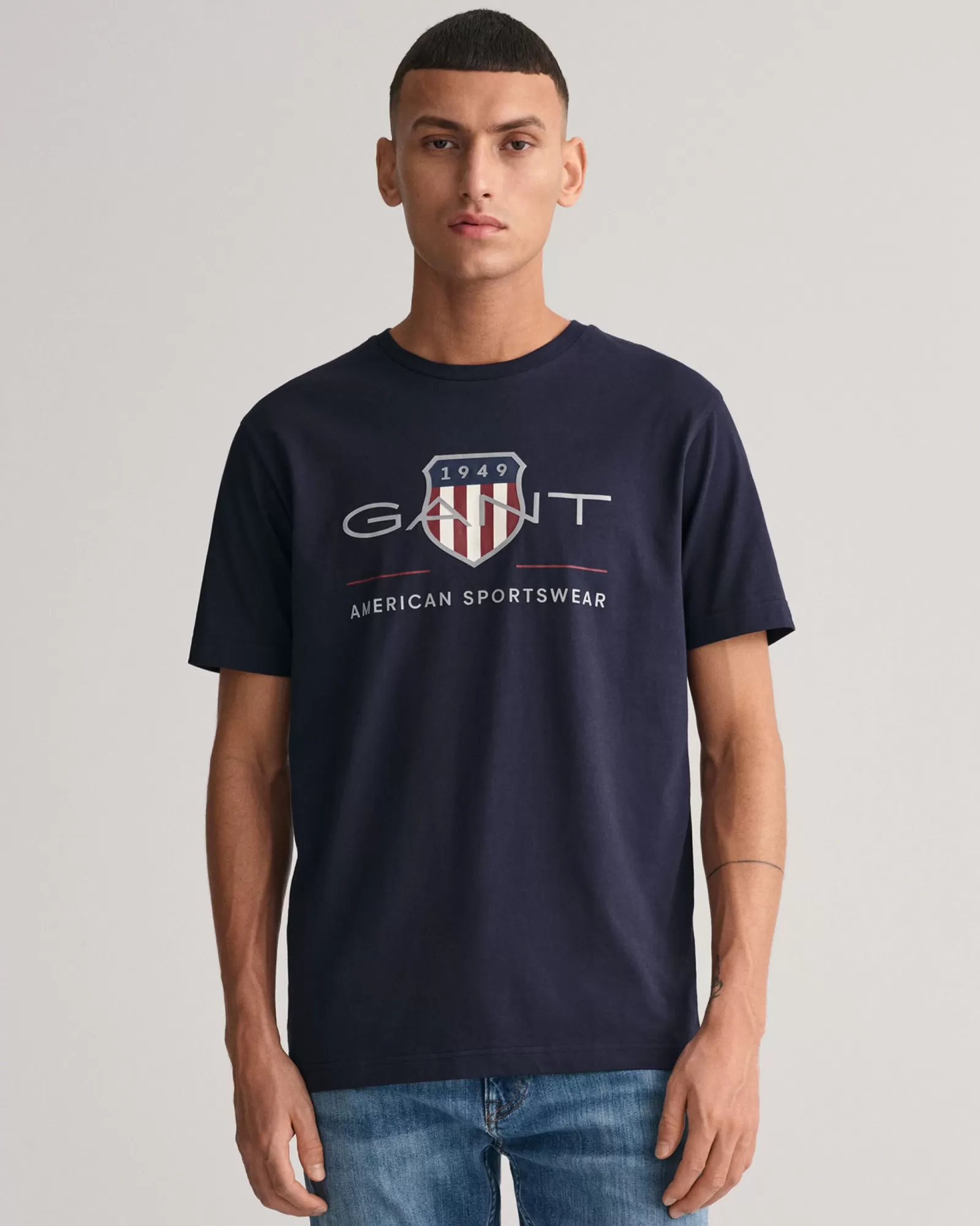 Men GANT T-Shirts*Archive Shield T-Shirt EVENING BLUE