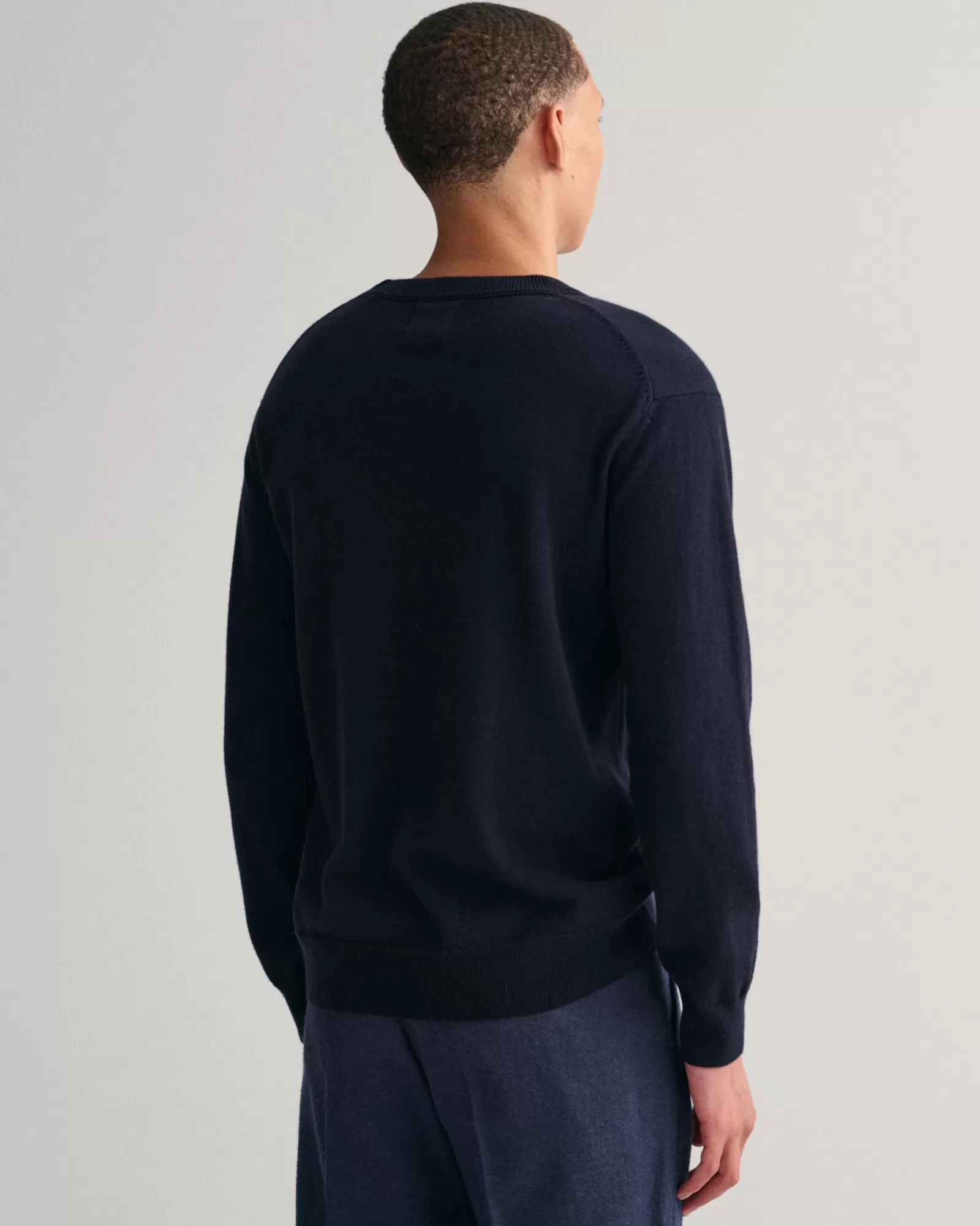 Men GANT Knitwear*Cashmere Crew Neck Sweater EVENING BLUE