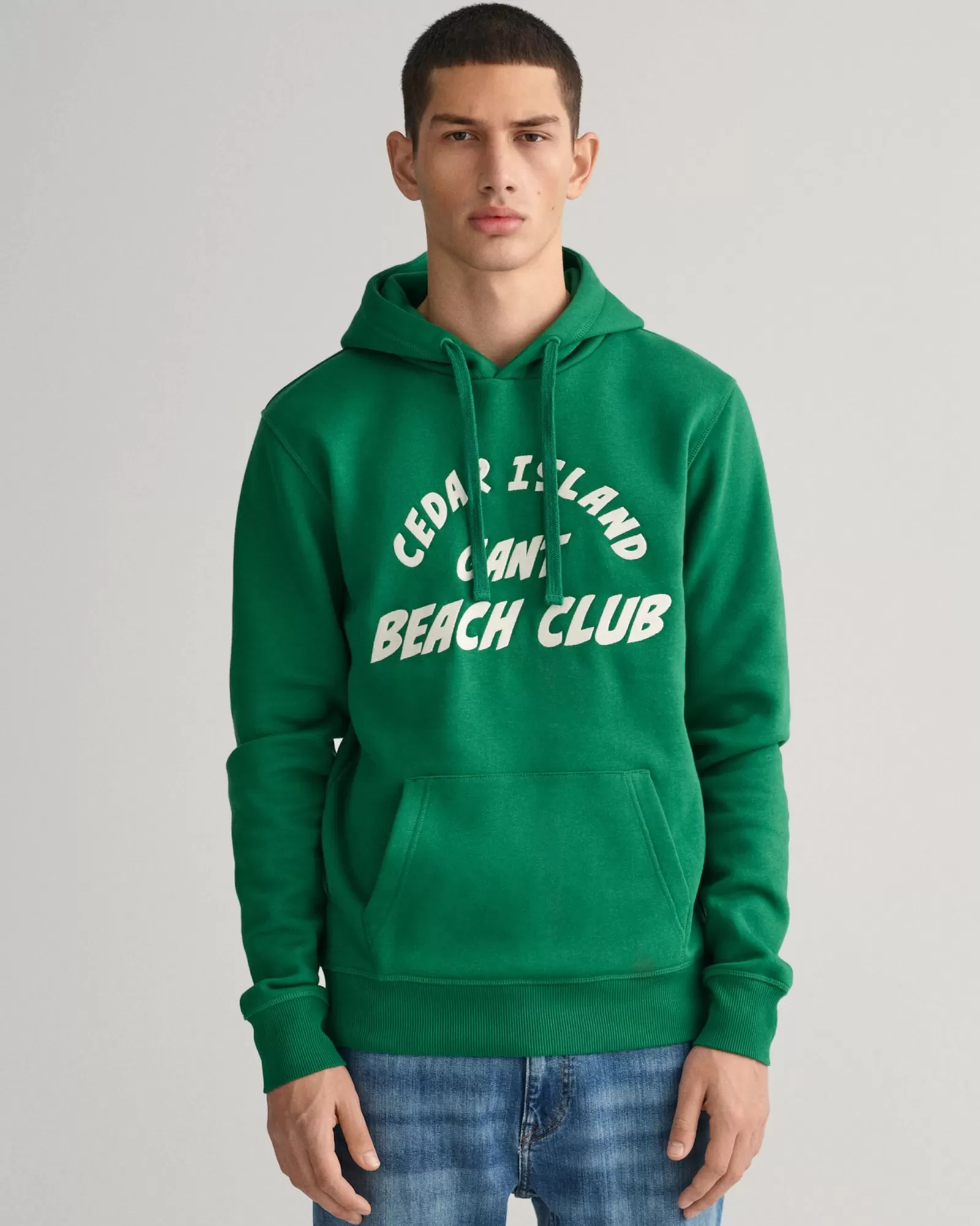 Men GANT Sweatshirts & Hoodies*Cedar Graphic Hoodie LAVISH GREEN