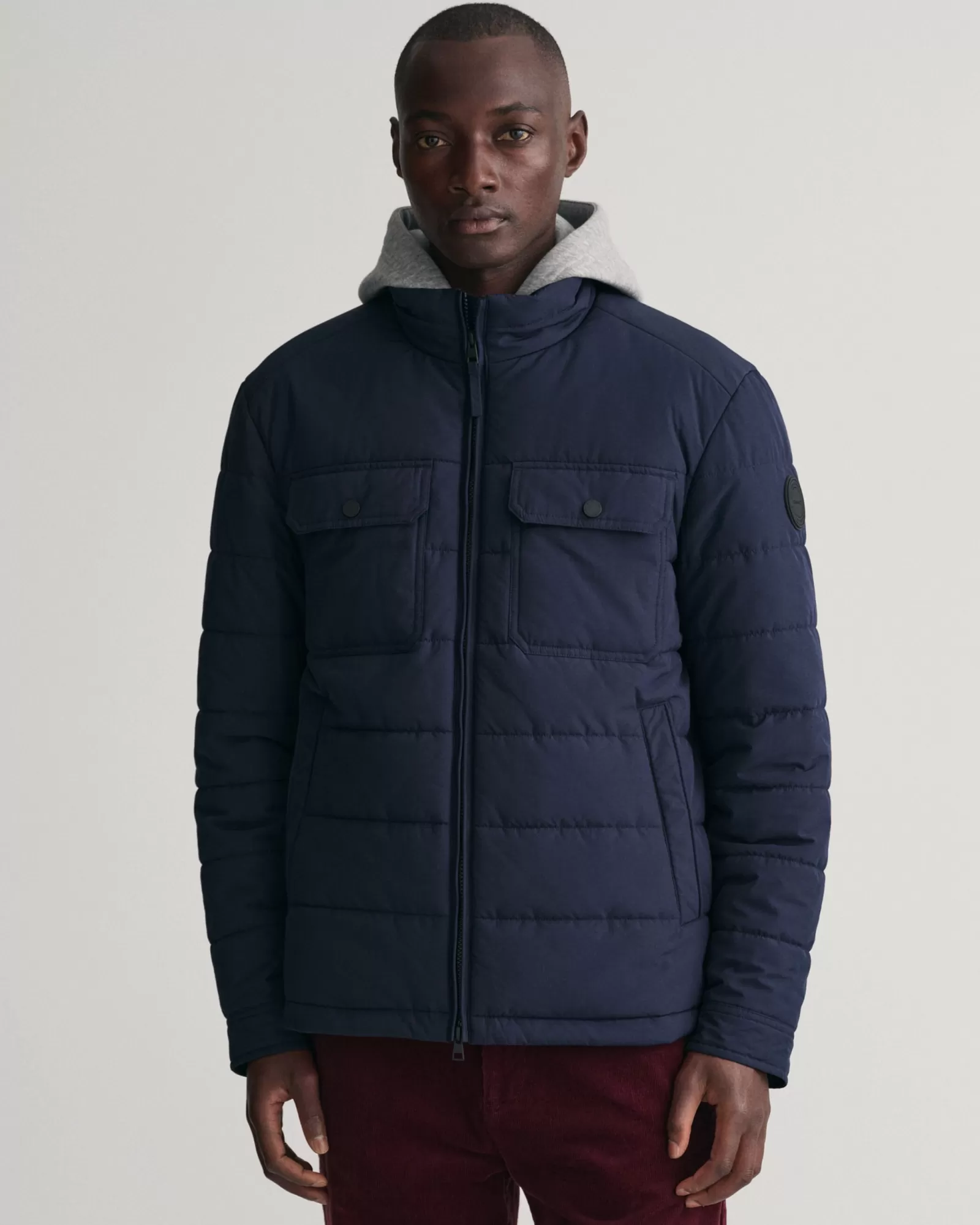 Men GANT Jackets & Coats*Channel Quilted Jacket EVENING BLUE