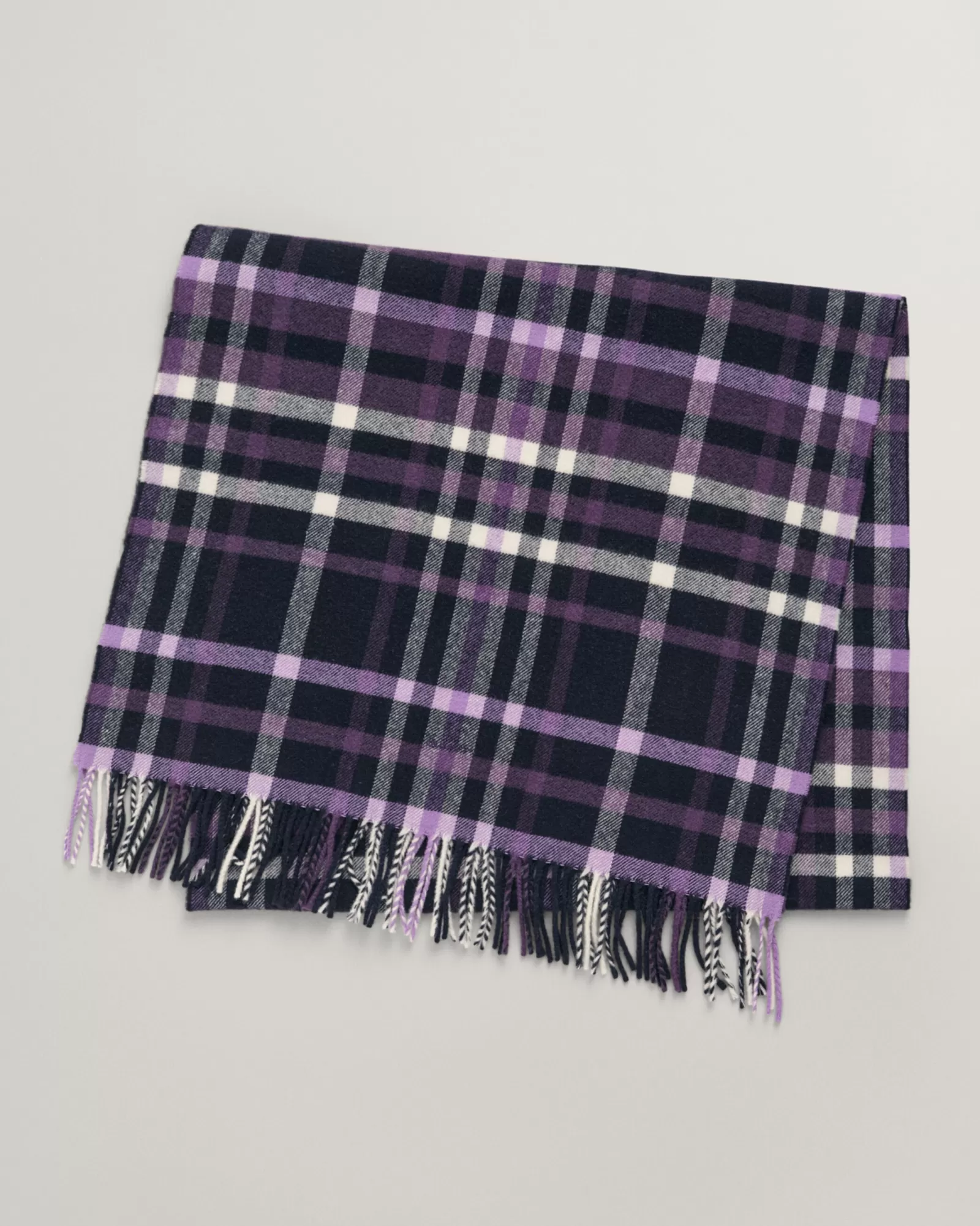 Women GANT Scarves*Checked Scarf PANSY PURPLE