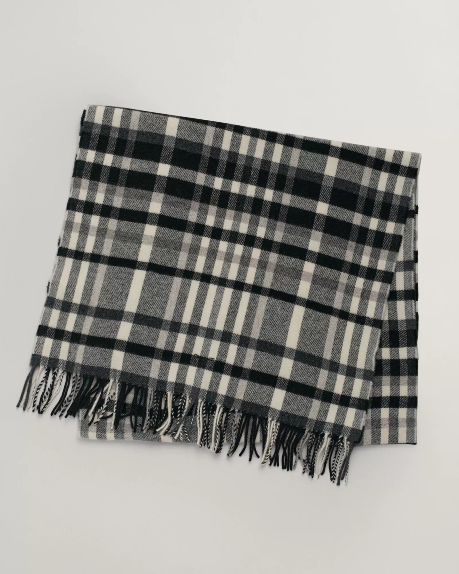 Women GANT Scarves*Checked Scarf EBONY BLACK