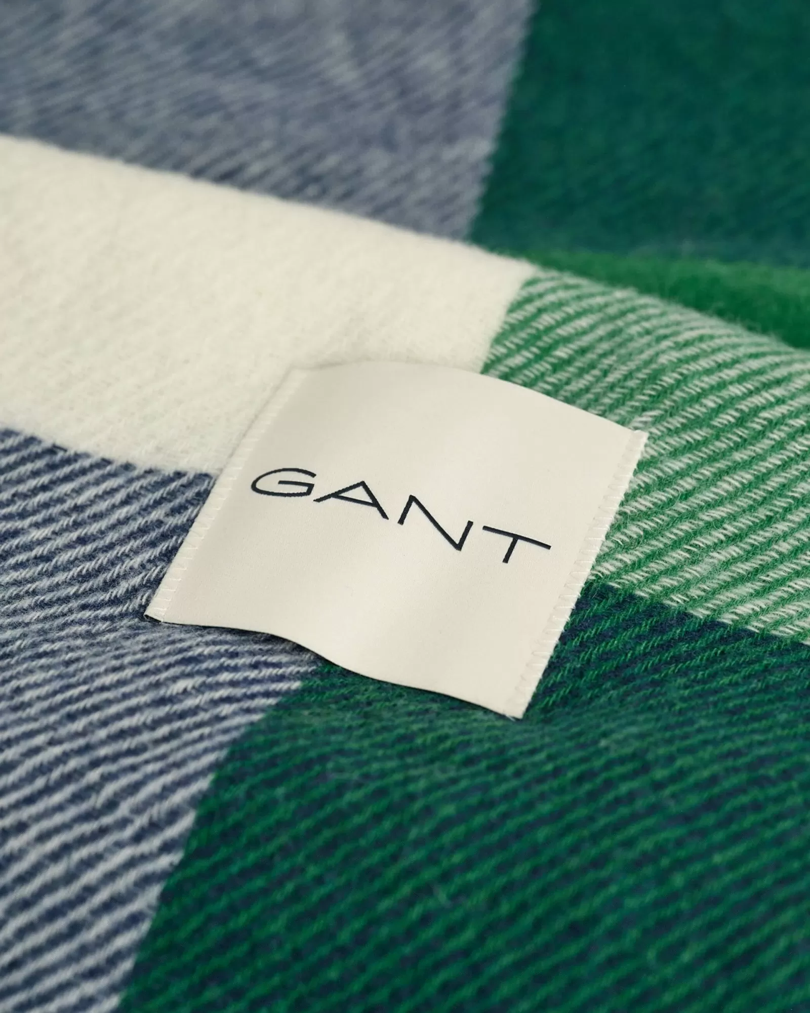 Men GANT Belts*Checked Woven Scarf FOREST GREEN