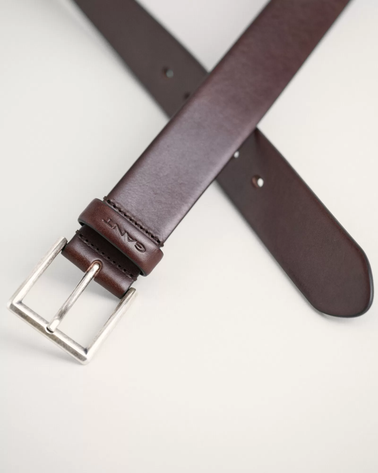 Men GANT Belts*Classic Leather Belt RICH BROWN