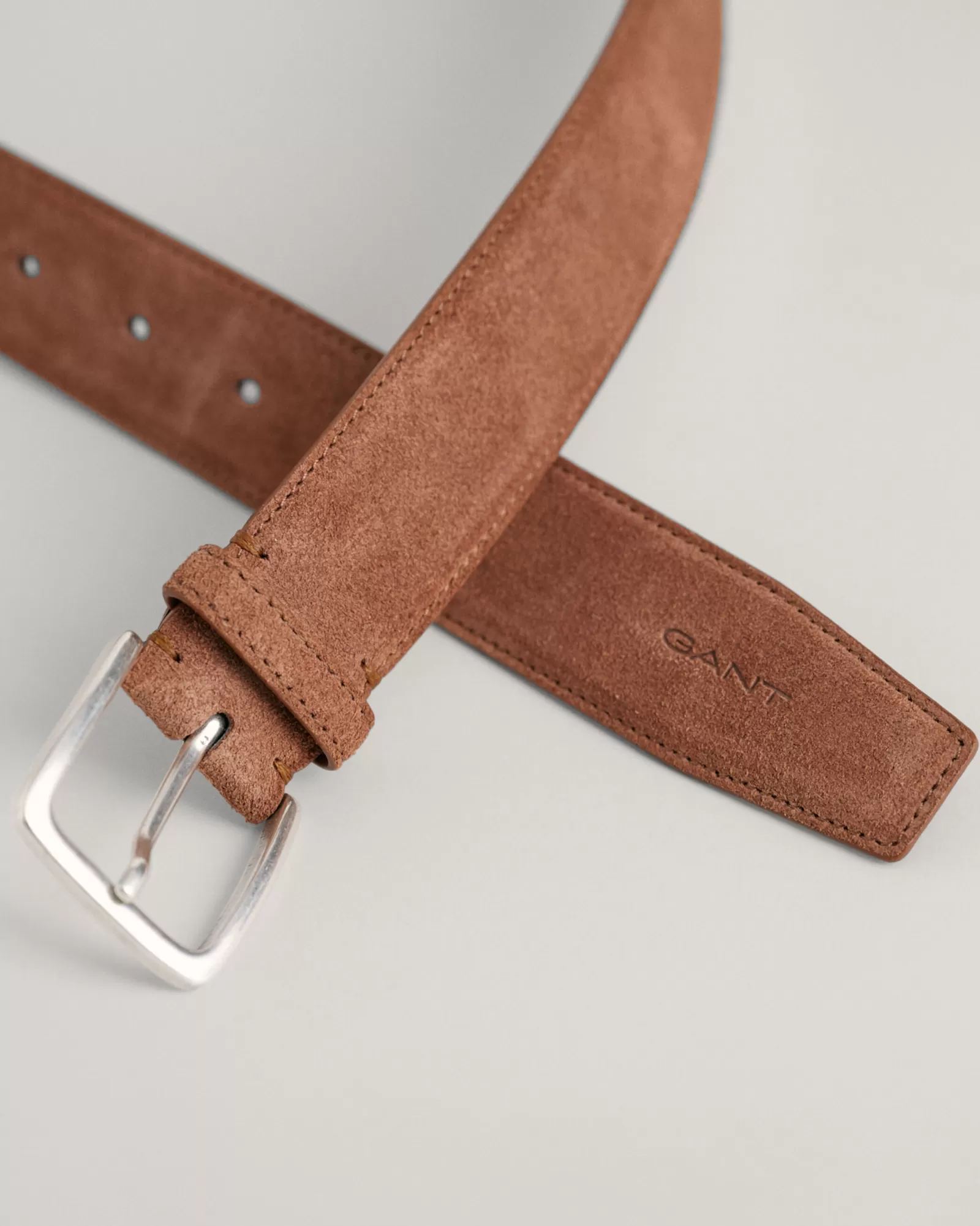 Men GANT Belts*Classic Suede Belt WEATHERED BROWN