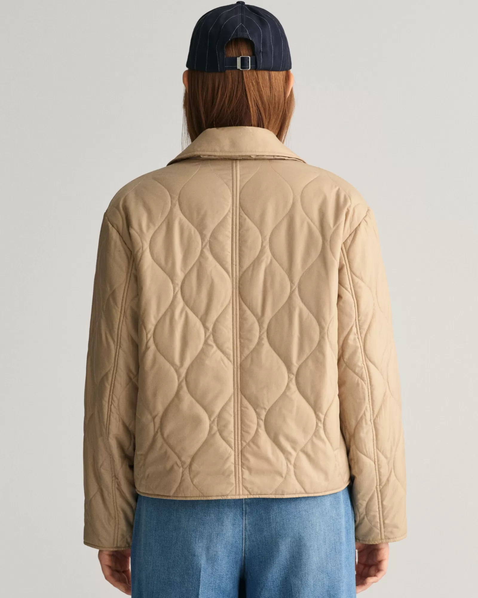 Women GANT Jackets & Coats*Collared Quilted Jacket DARK KHAKI