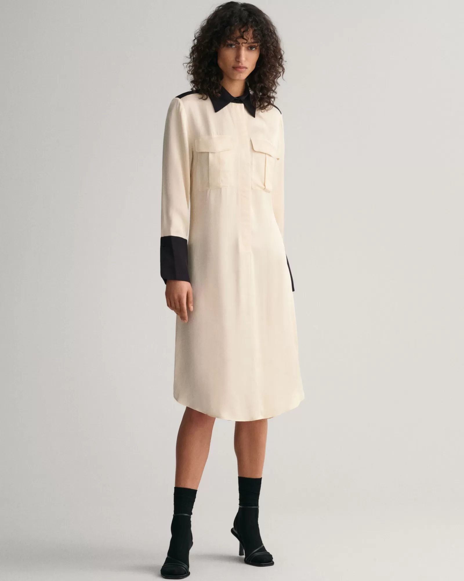 Women GANT Dresses*Color Block Shirt Dress LINEN