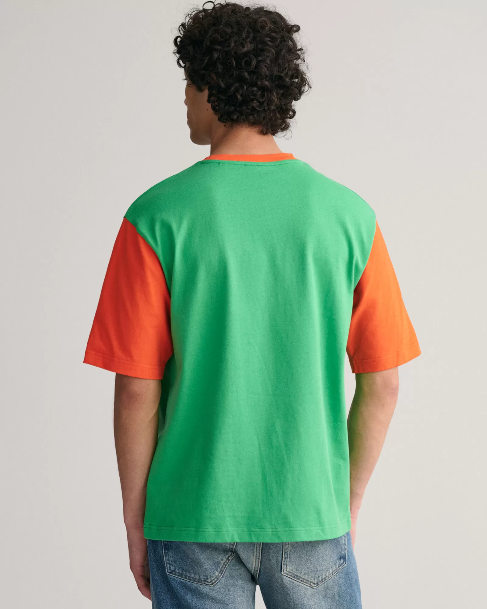 Men GANT T-Shirts*Contrast Sleeve T-Shirt MID GREEN