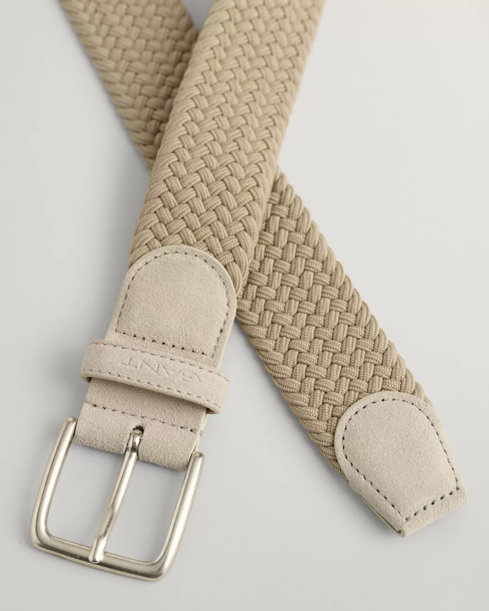 Men GANT Belts*Elastic Braided Belt DRY SAND