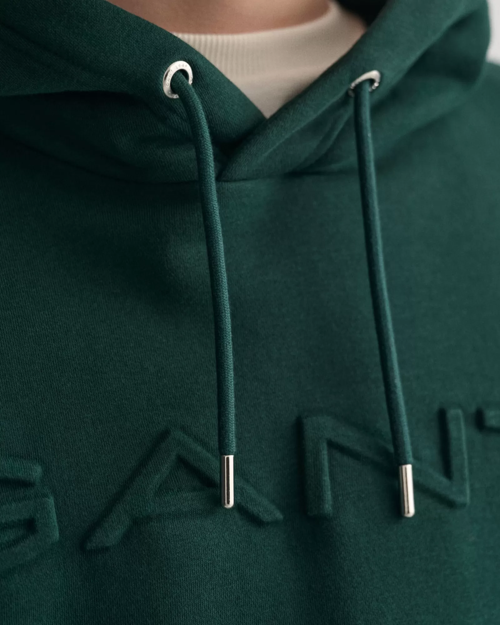 Men GANT Sweatshirts & Hoodies*Embossed Hoodie TARTAN GREEN