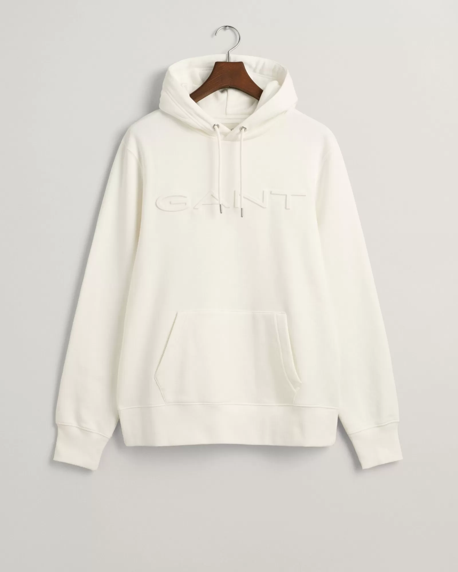 Men GANT Sweatshirts & Hoodies*Embossed Hoodie EGGSHELL